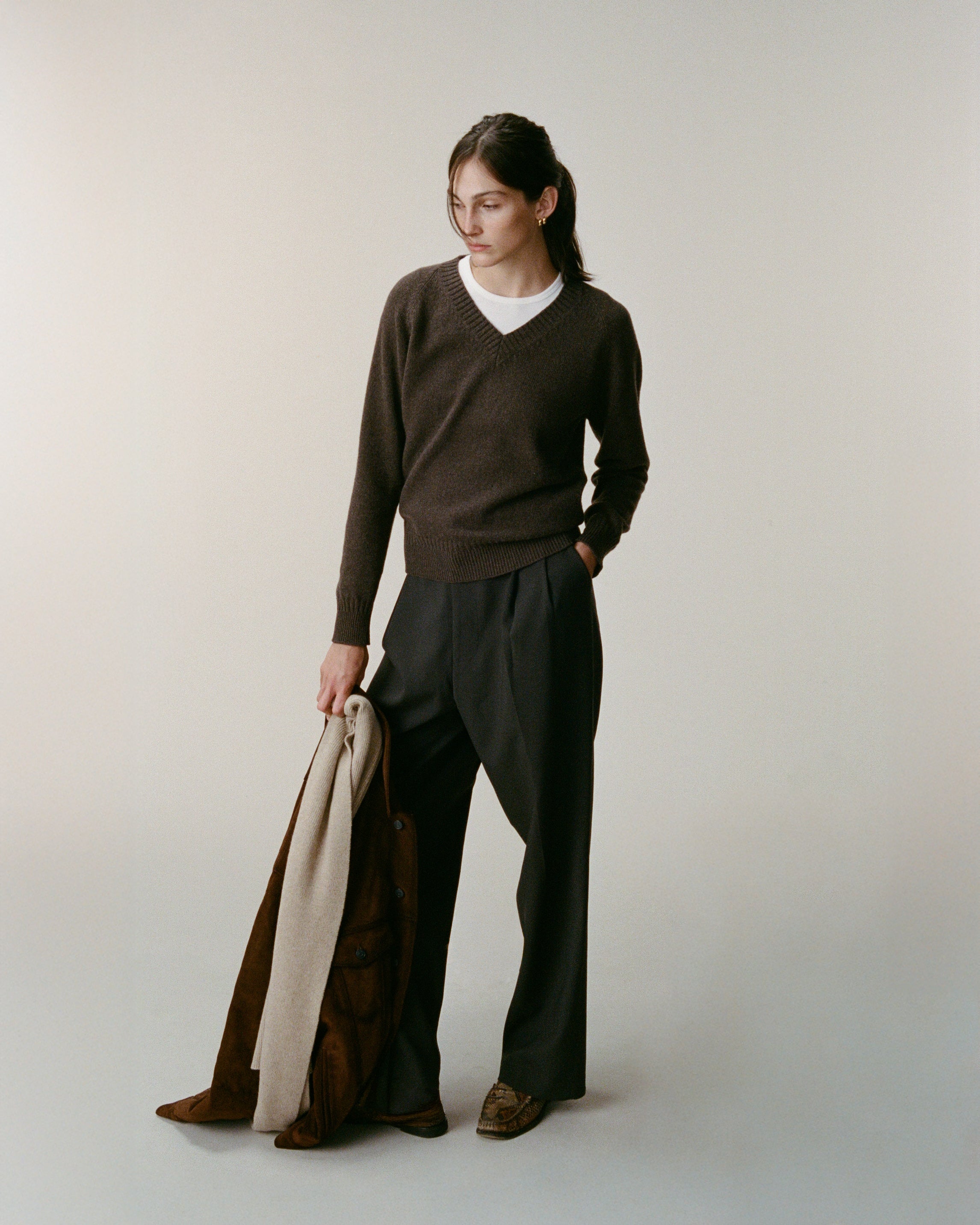 Col V en cachemire Marmotta Femme - Tricot