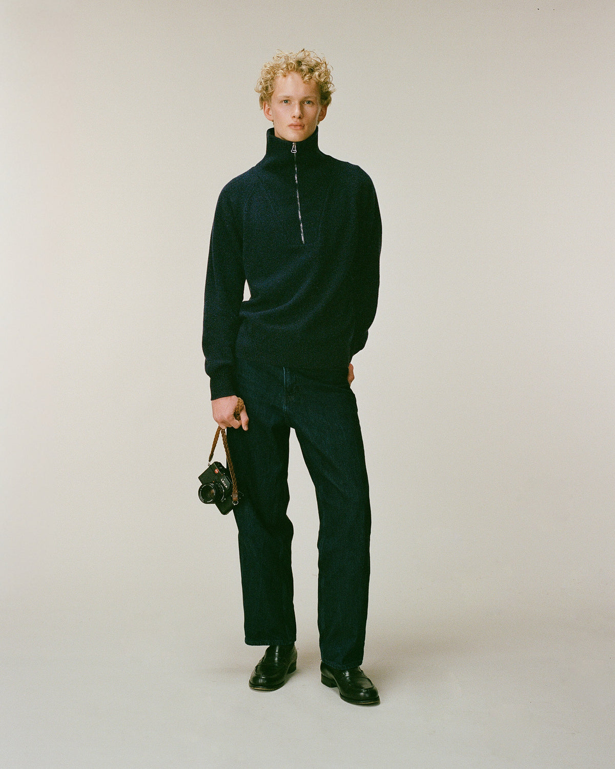 Pull St. John Pour Homme - Laine, Cachemire, Polyamide - Taille M - Marron - Fermeture éclair Et Poches - Occasion Très Bon état