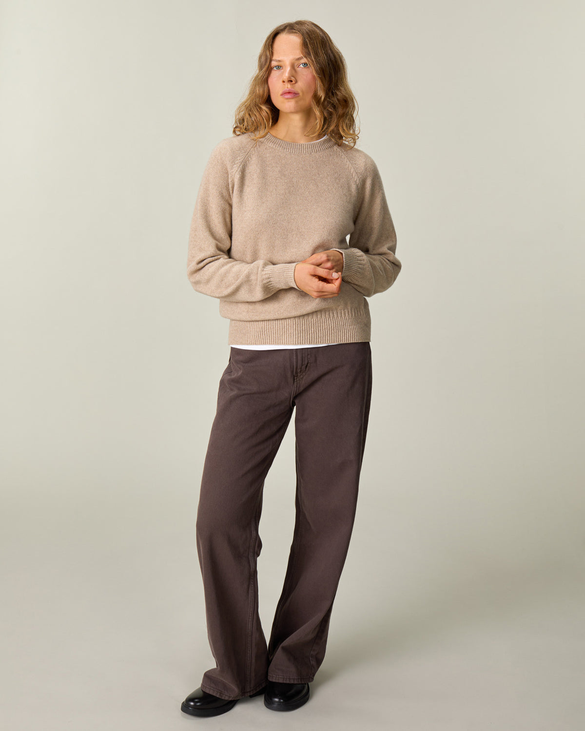 Women's Sand crewneck cashmere