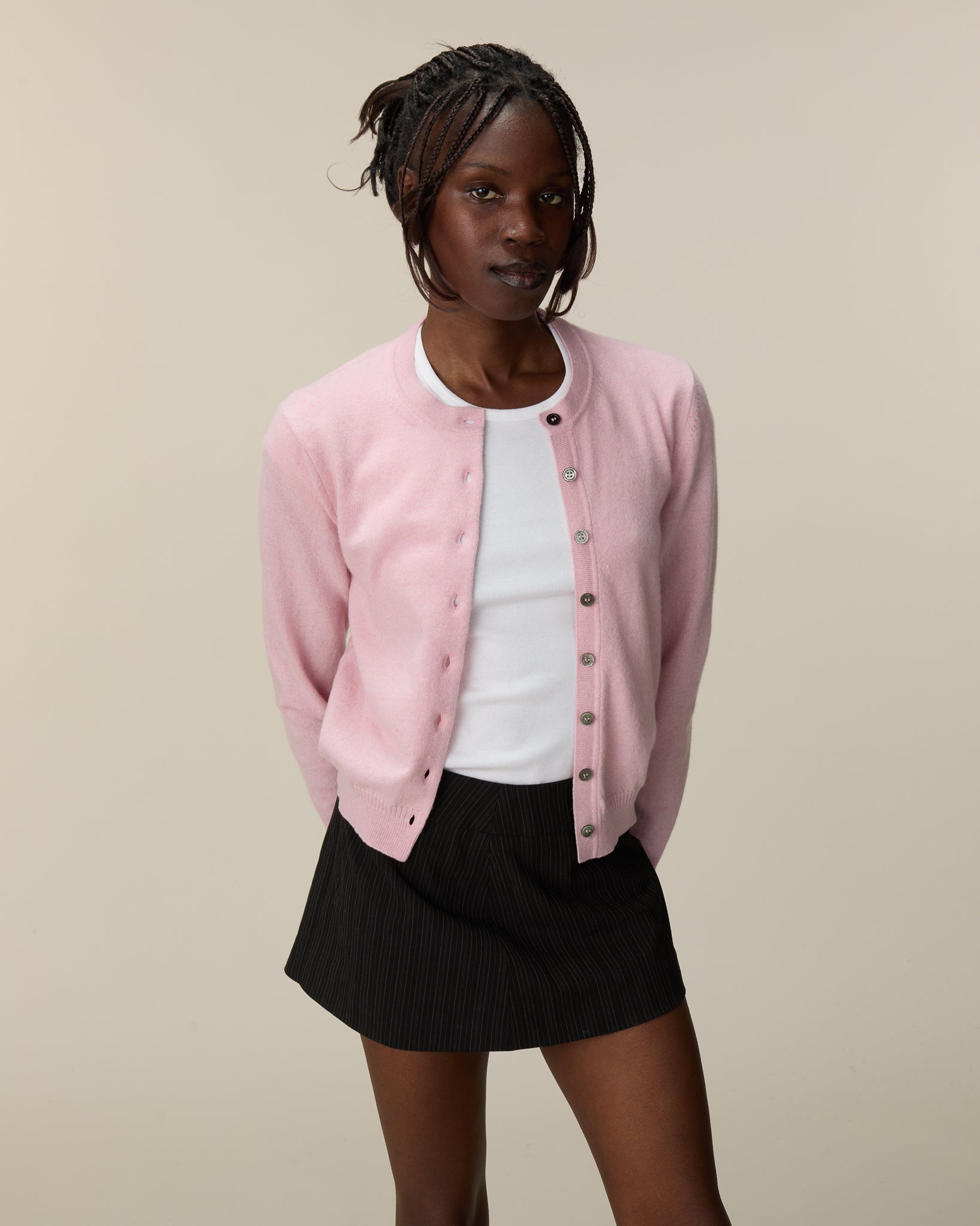 Tricot x Gil Rodriguez Women's Pink Cardigan