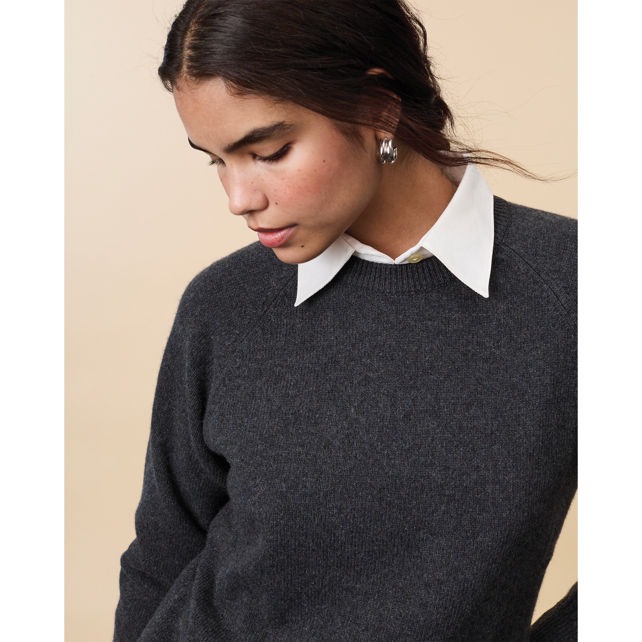 Women's Dark gray Crewneck cashmere sweater