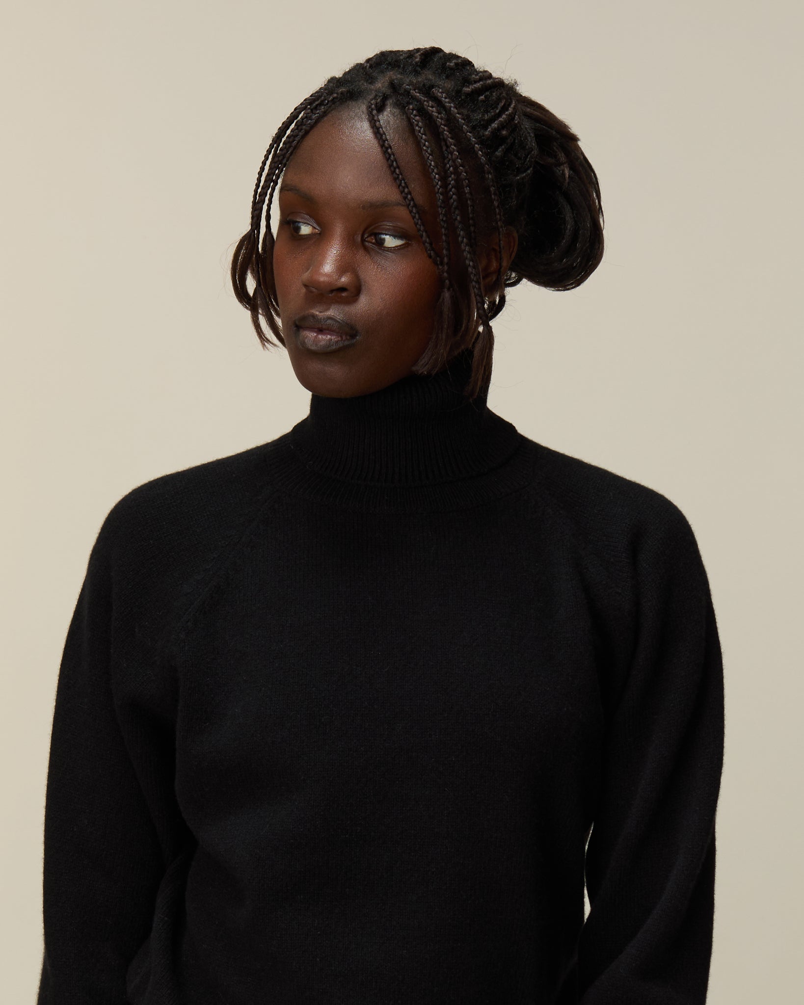 Women's Black Cashmere turtleneck