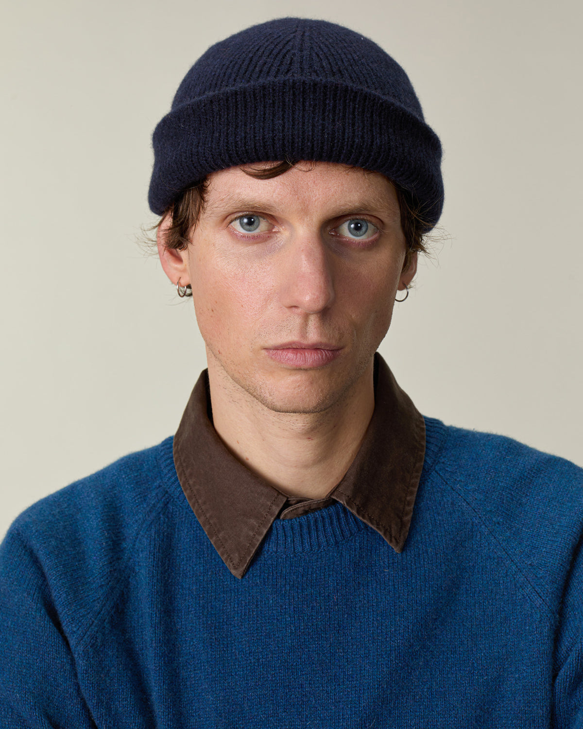 Bonnet en cachemire Marine Homme