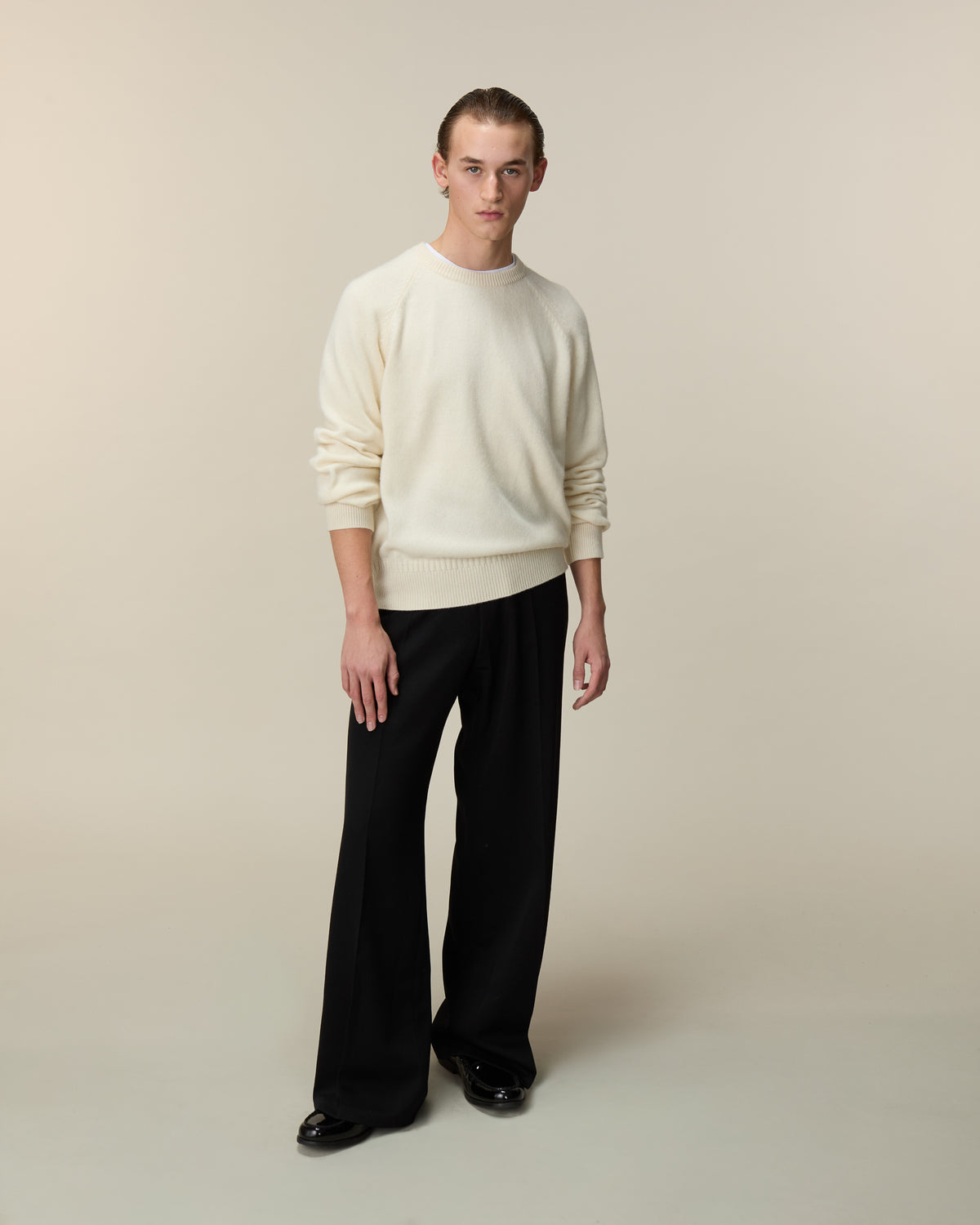 Pull Homme Col Rond En Cachemire Et Coton - Tricoté Chaud - Classique Décontracté