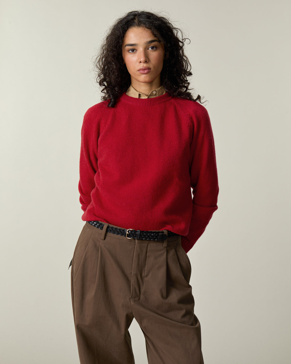 Women's Red Crewneck cashmere