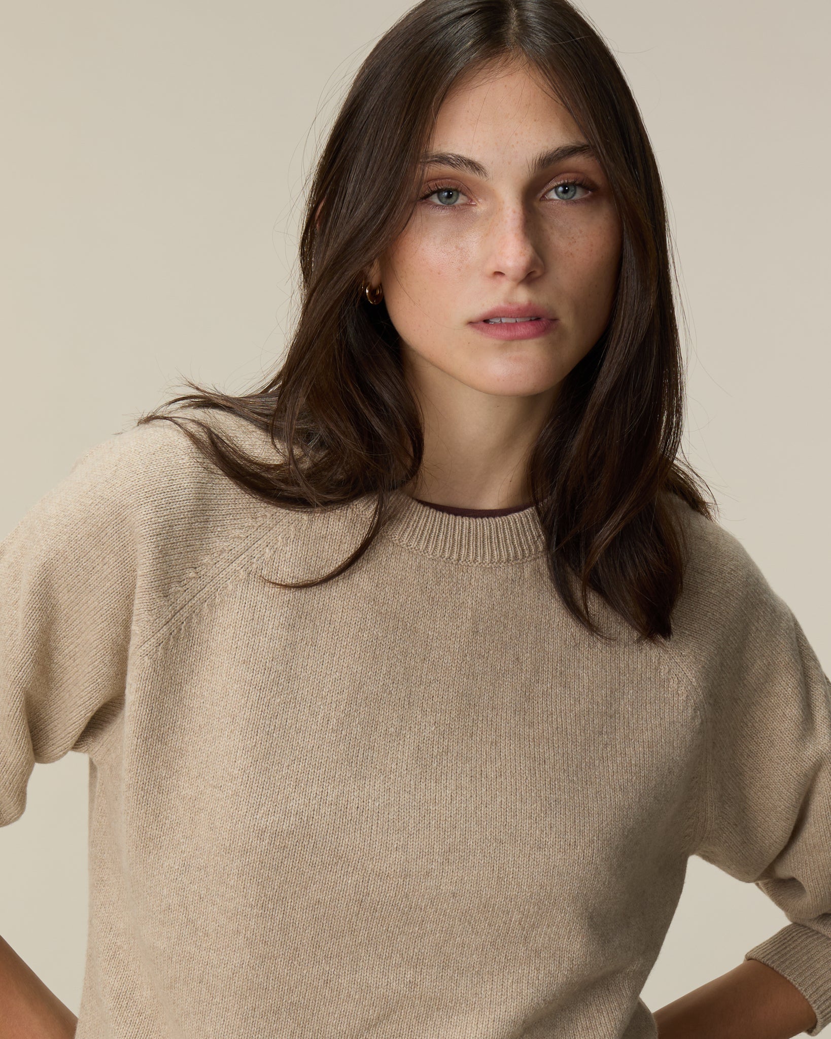 Women's Sand crewneck cashmere
