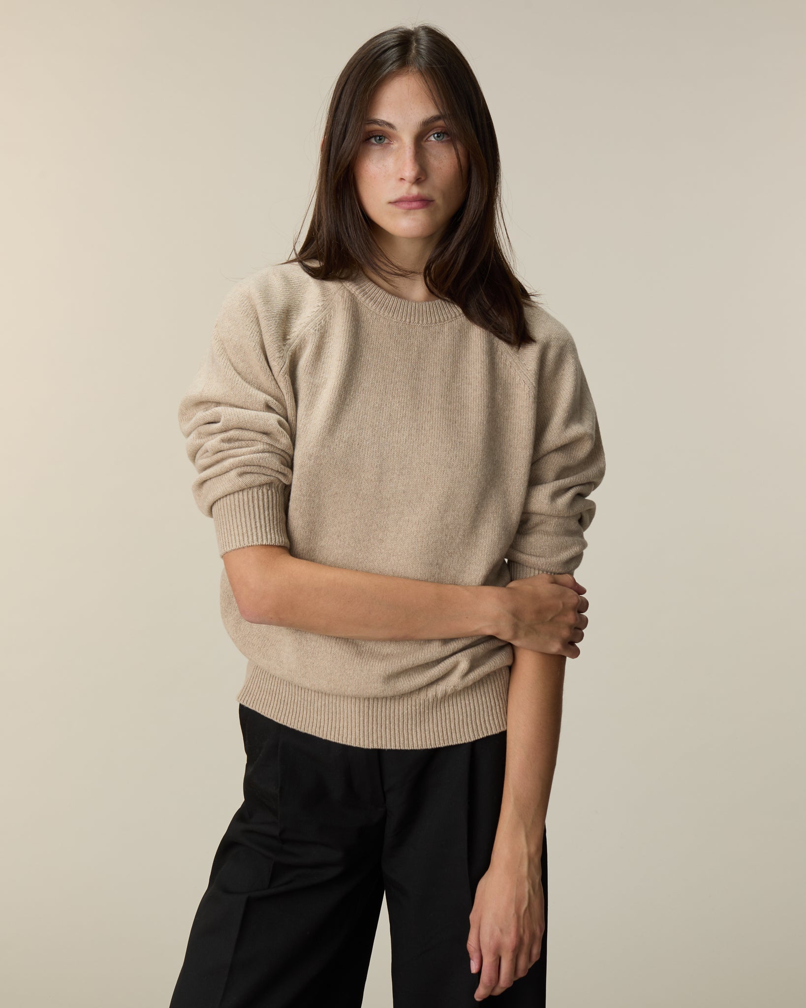 Women's Sand crewneck cashmere
