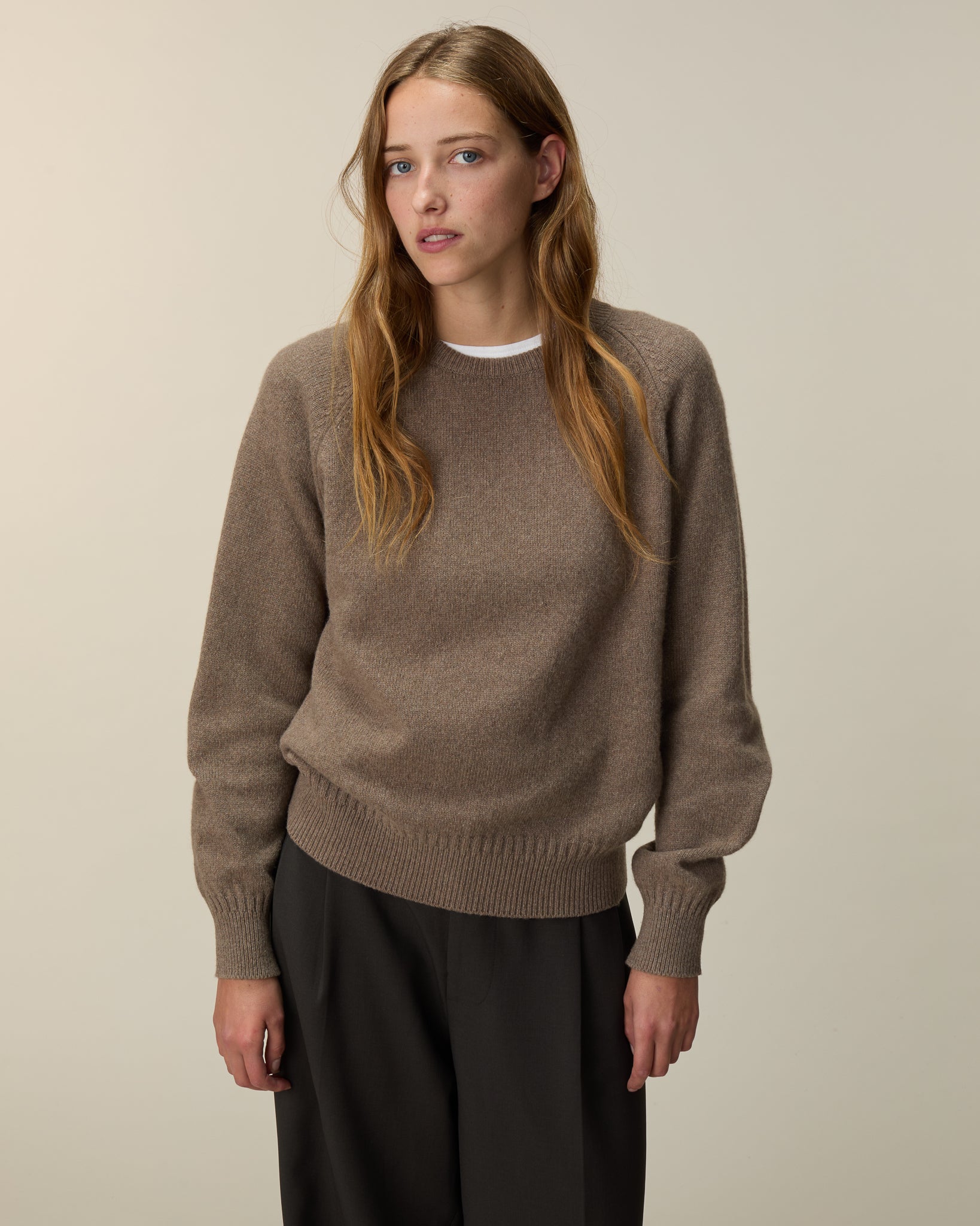 Col rond en cachemire Havana femme - Tricot