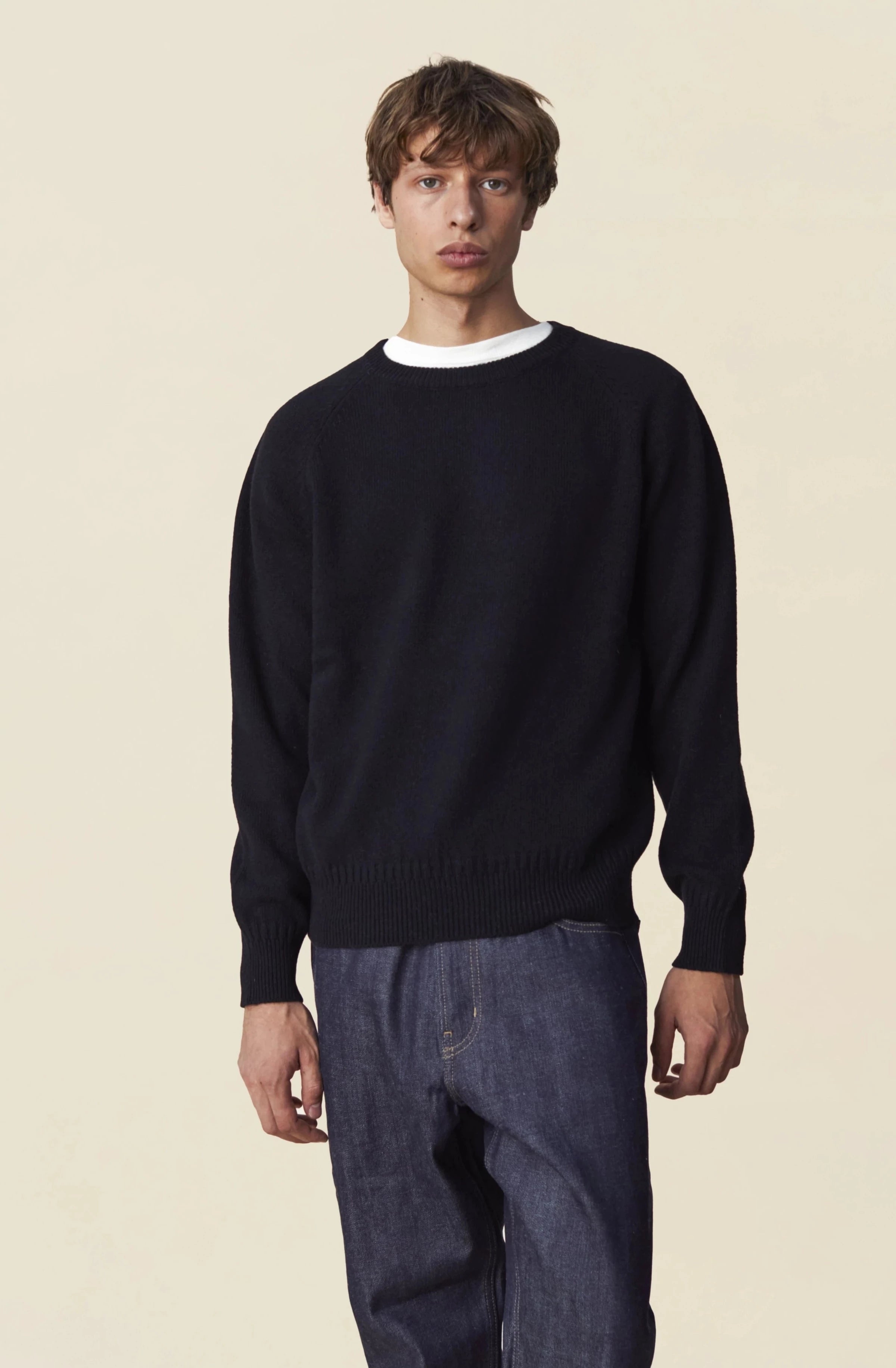 Mens black 2025 v neck jumper