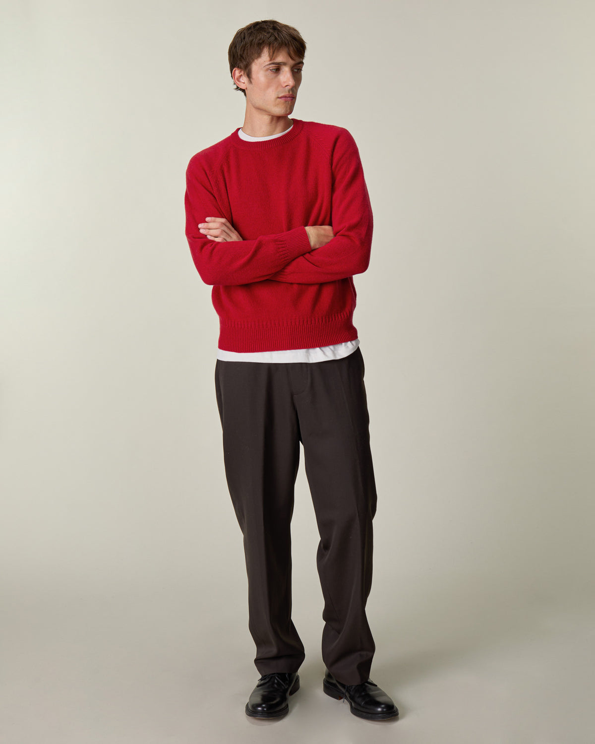 Crewneck cashmere sweater Red Men