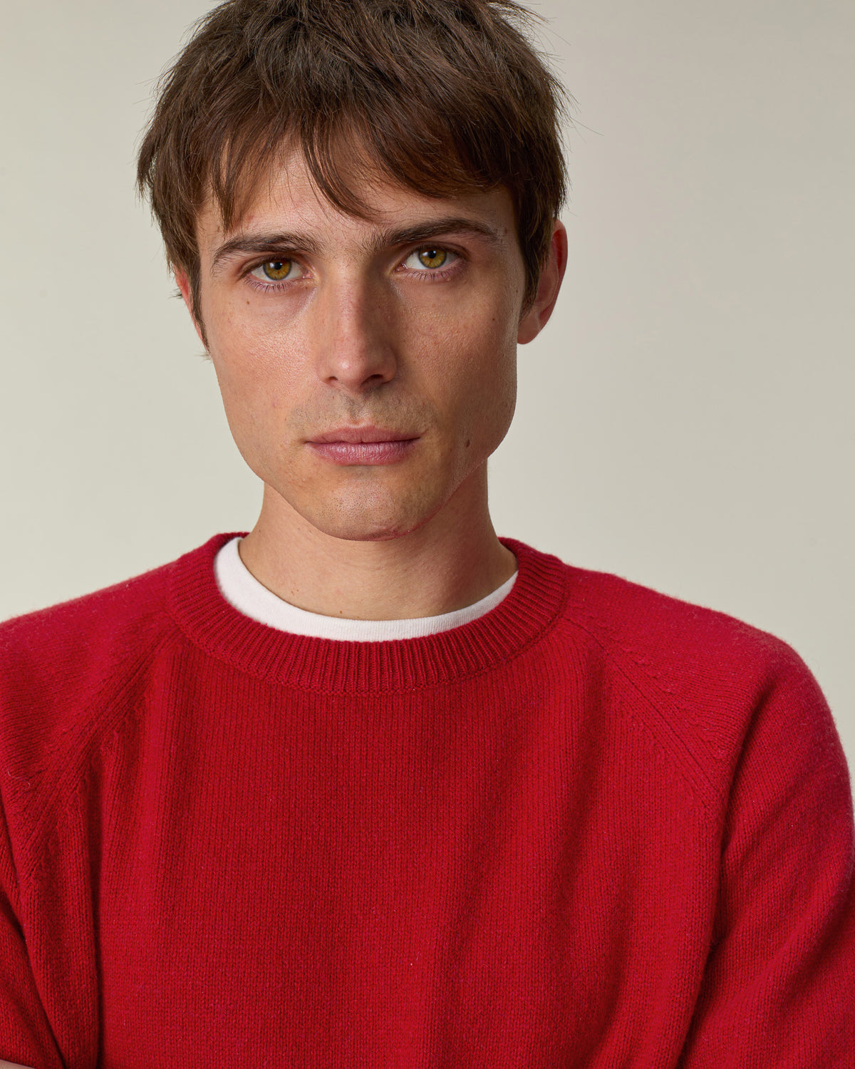 Crewneck cashmere sweater Red Men