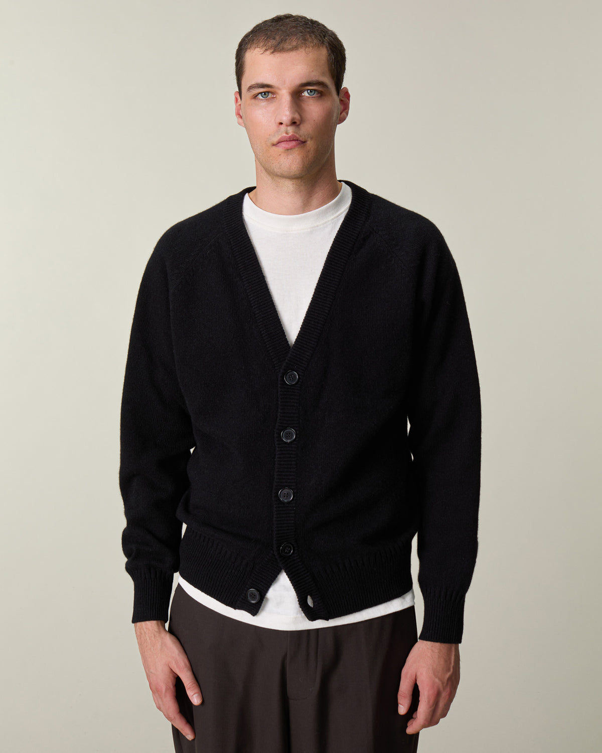 Cardigan en cachemire Noir Homme