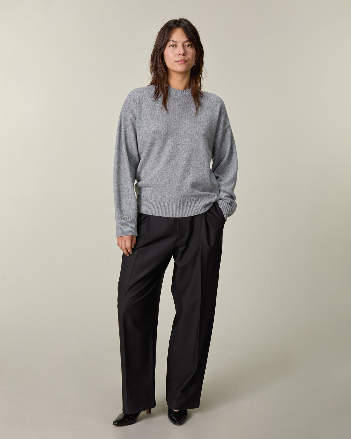 Oversized Crewneck Grey Women