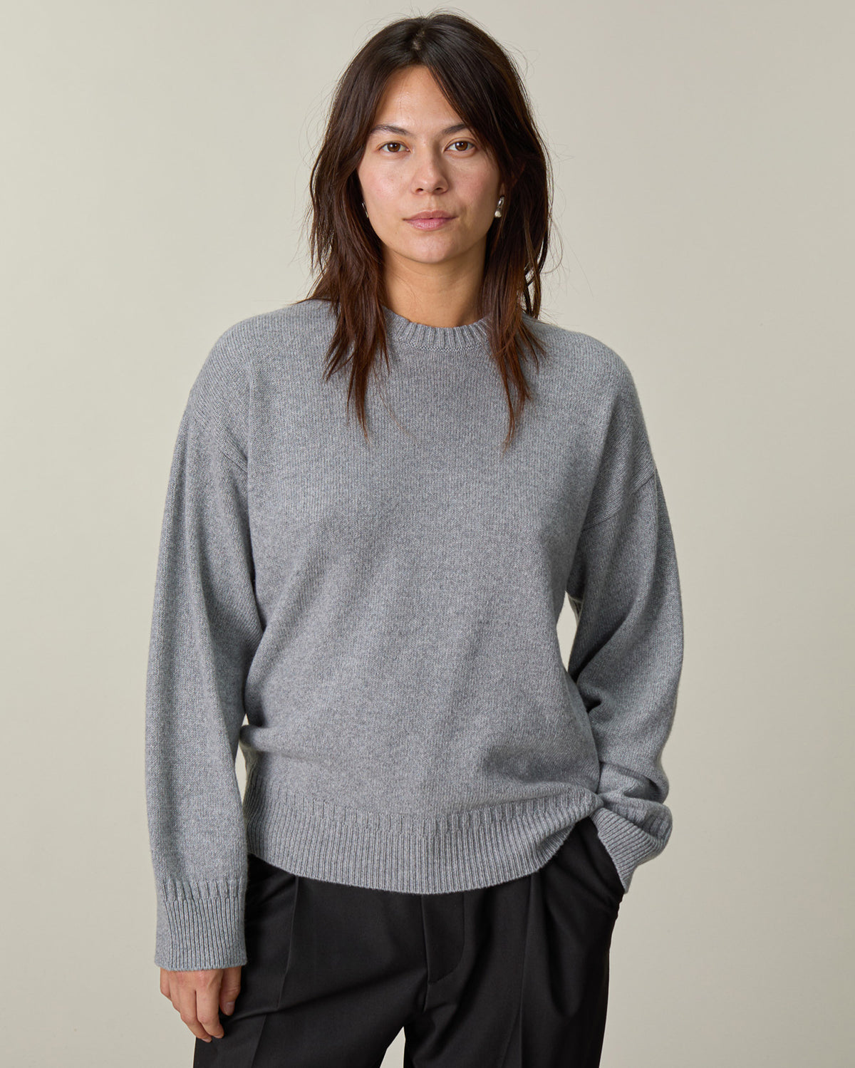 Oversized Crewneck Grey Women