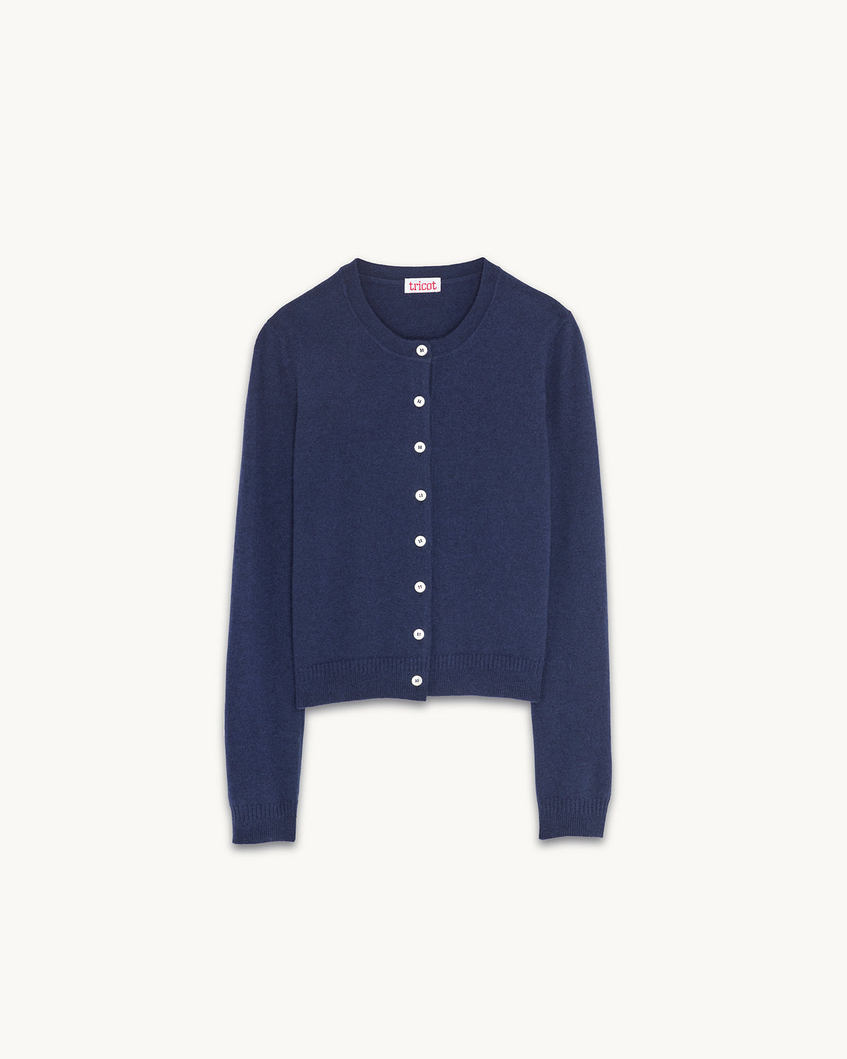 Cardigan Crop Marine Femme