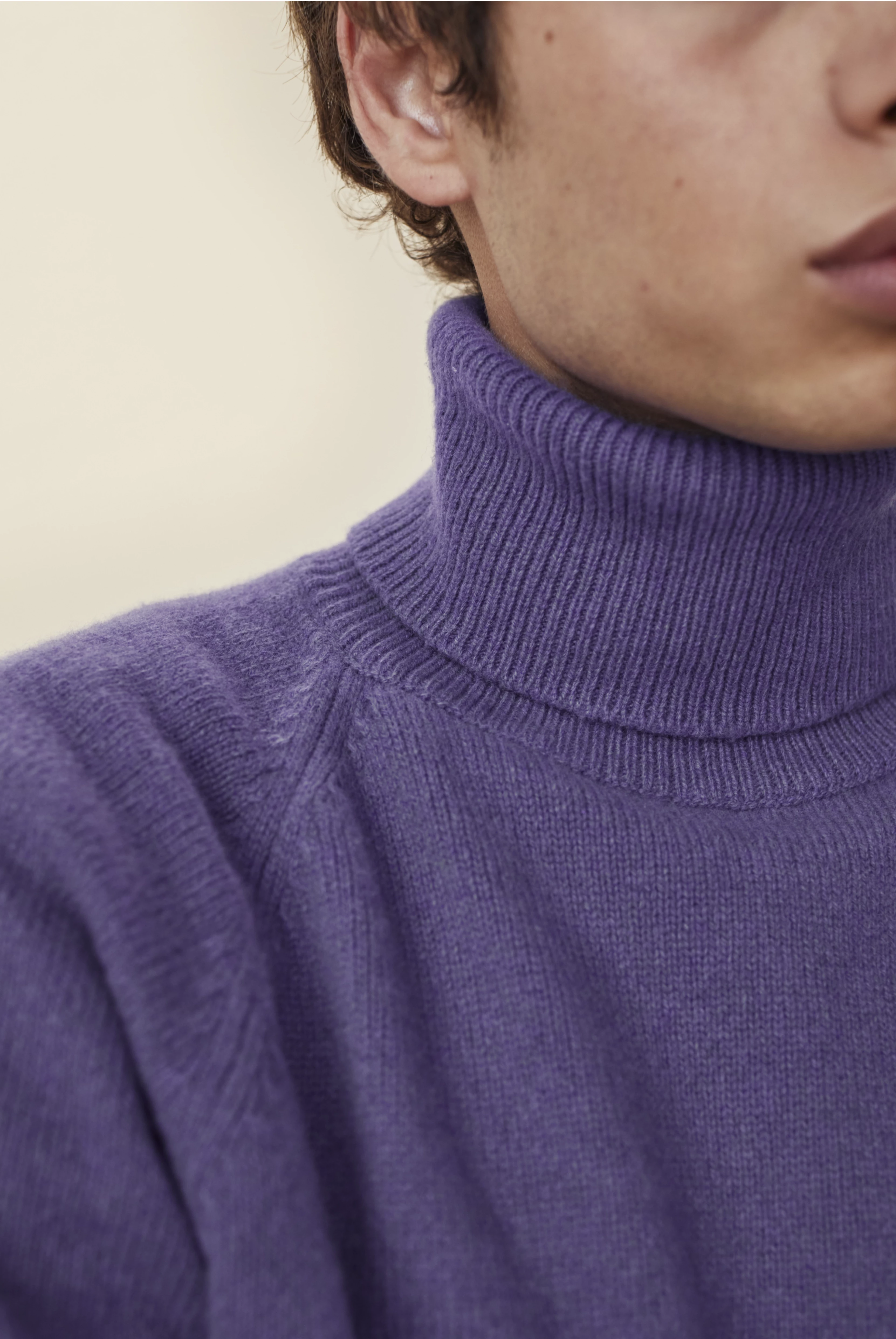 Men's Purple Cashmere turtleneck