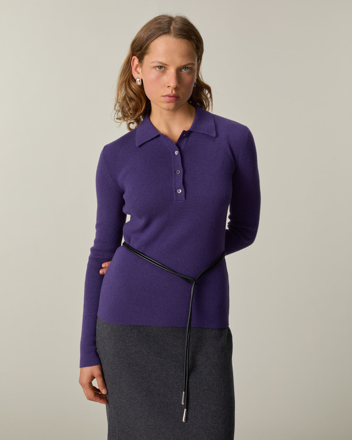 Women's Polo Tricot x Lié Studio Purple