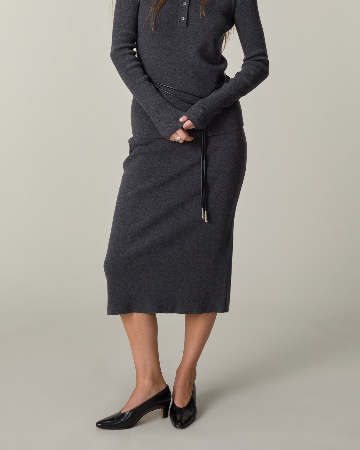 Jupe Tricot x Lié Studio Femme Gris