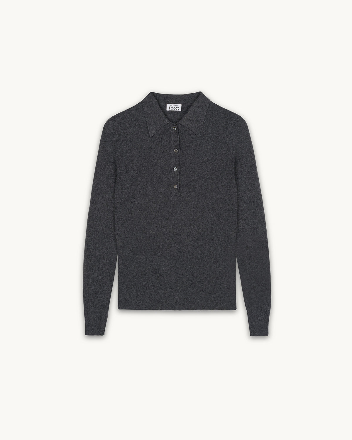 Women's Grey Tricot Polo x Lié Studio