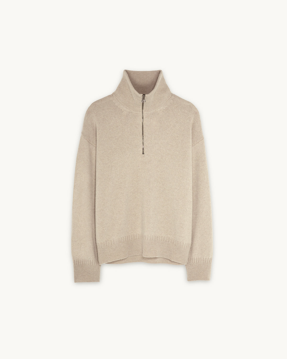 Oversized Zip Sweater Sand Men