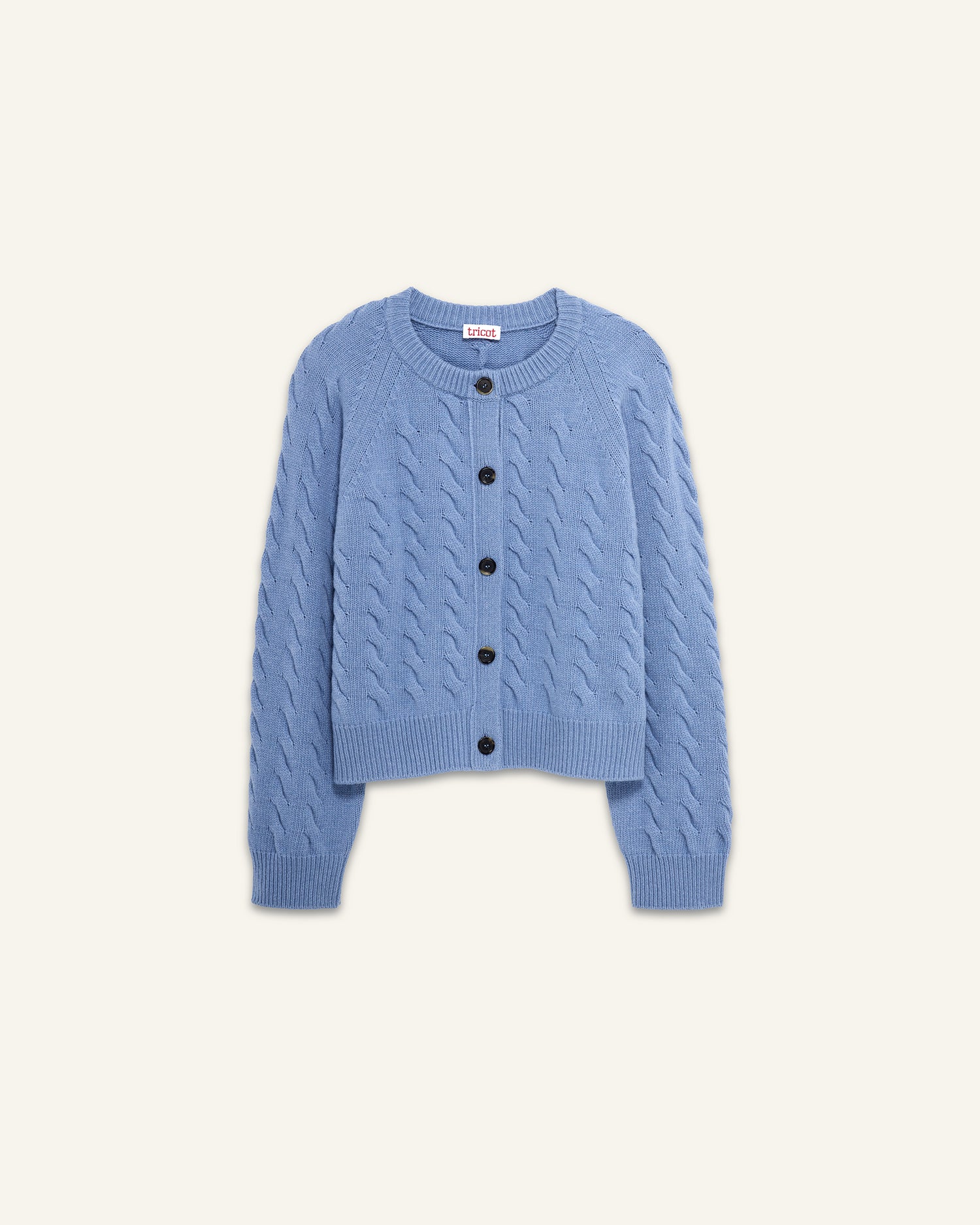 Women's Blue Jean Cable Knit Cardigan