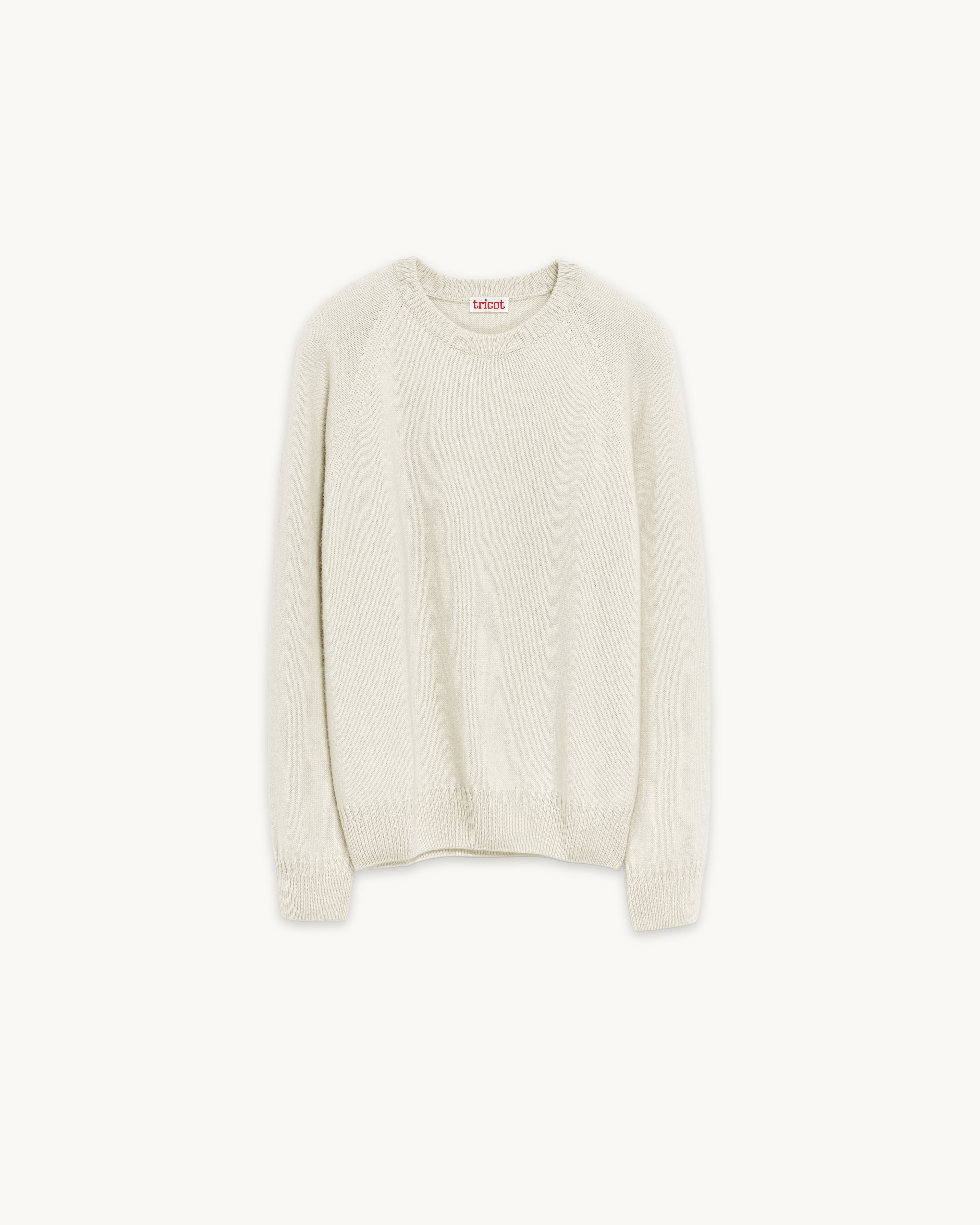 Women's crewneck cashmere sweater in White