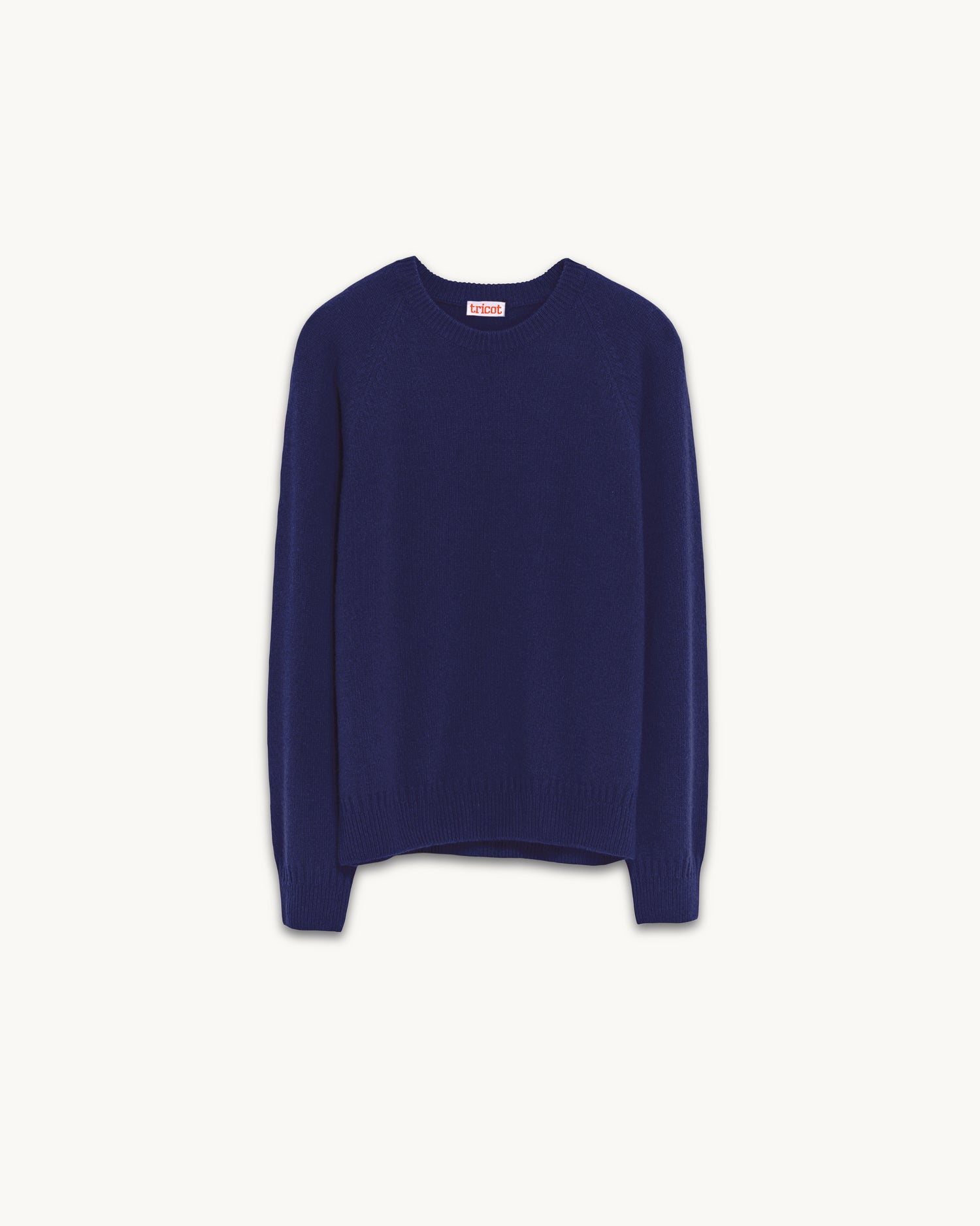 Pull col rond en cachemire Marine Homme