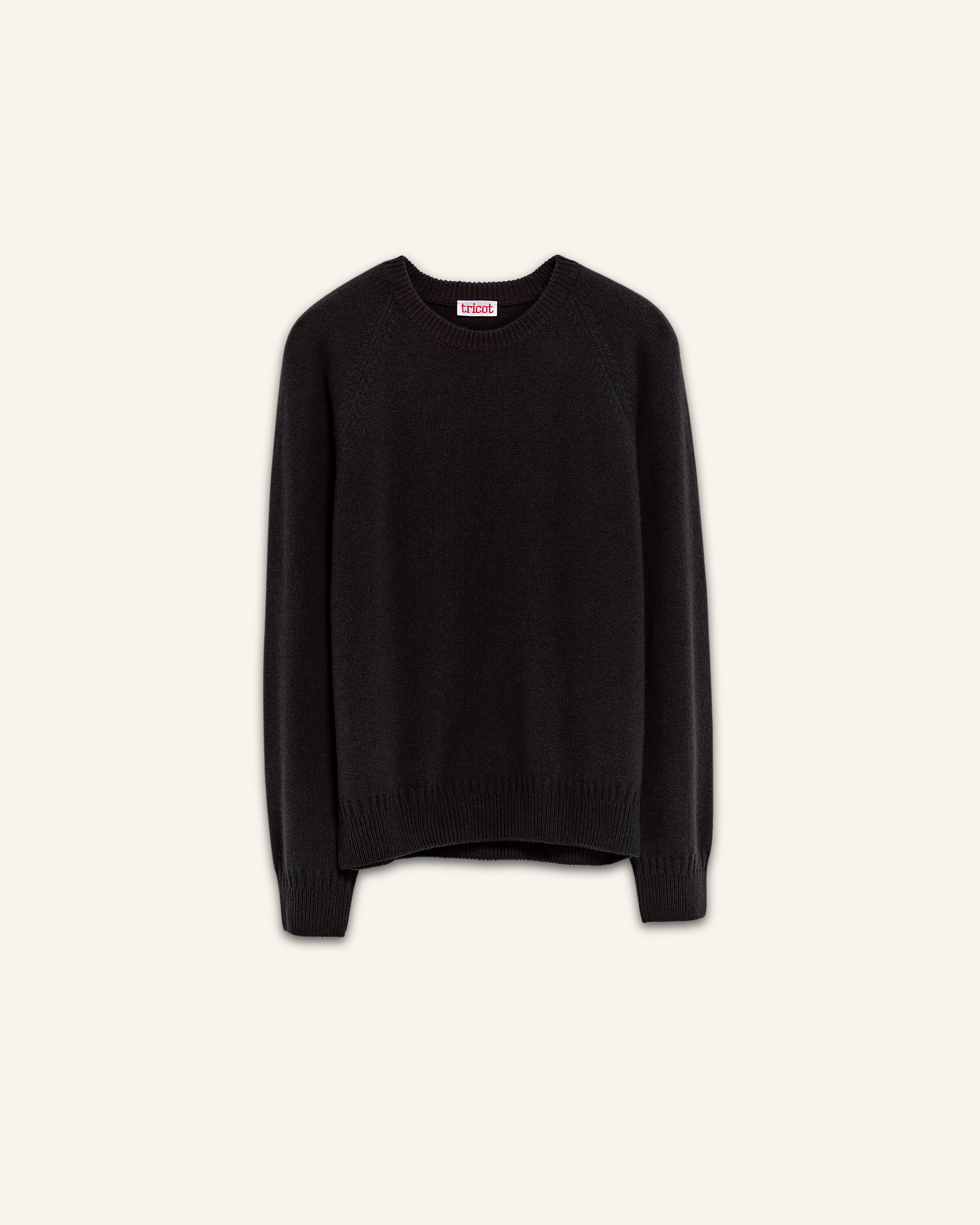 Men's cashmere crewneck sweater in Black