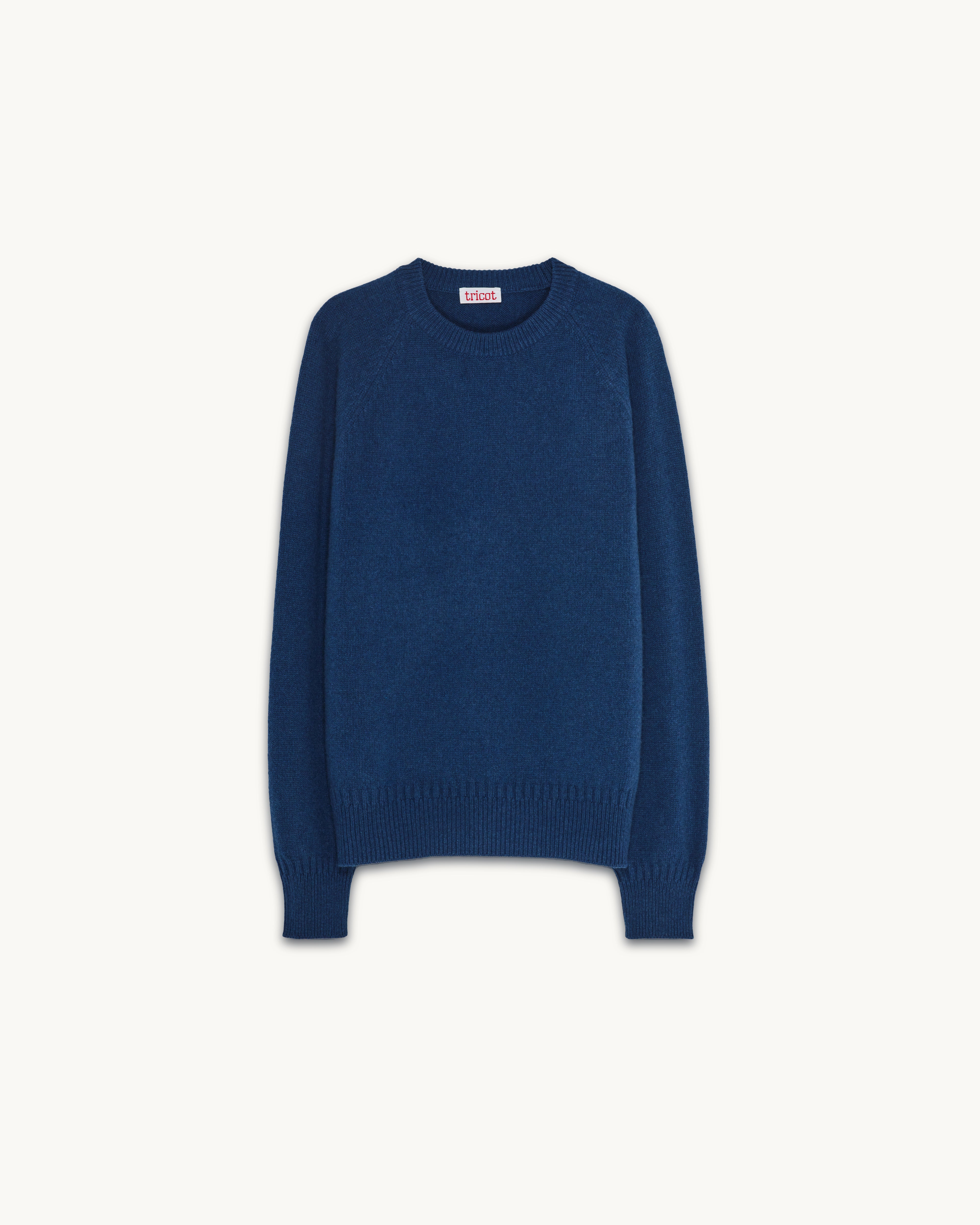 Col rond en cachemire Océan Femme - Tricot