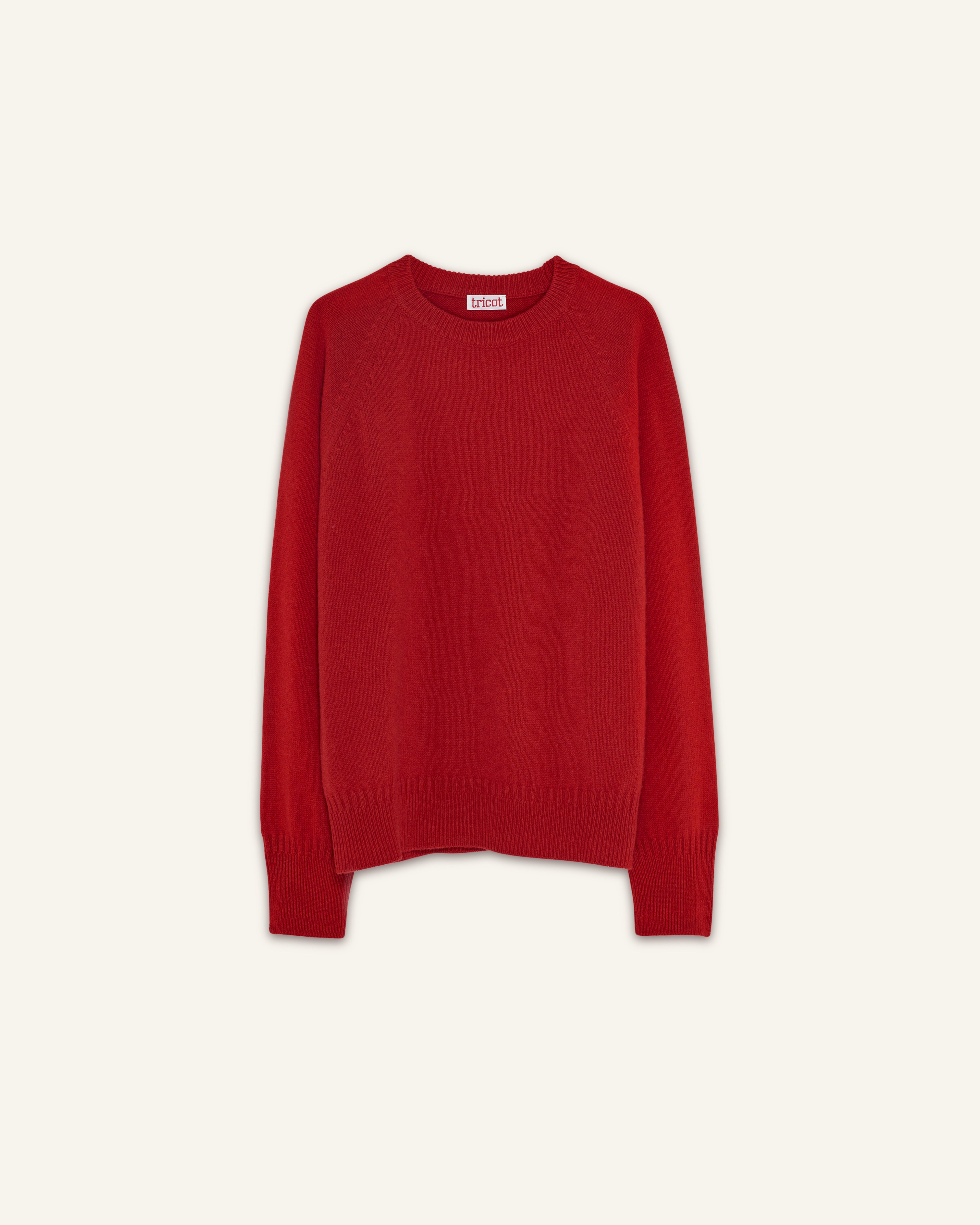 Crewneck cashmere sweater Red Men