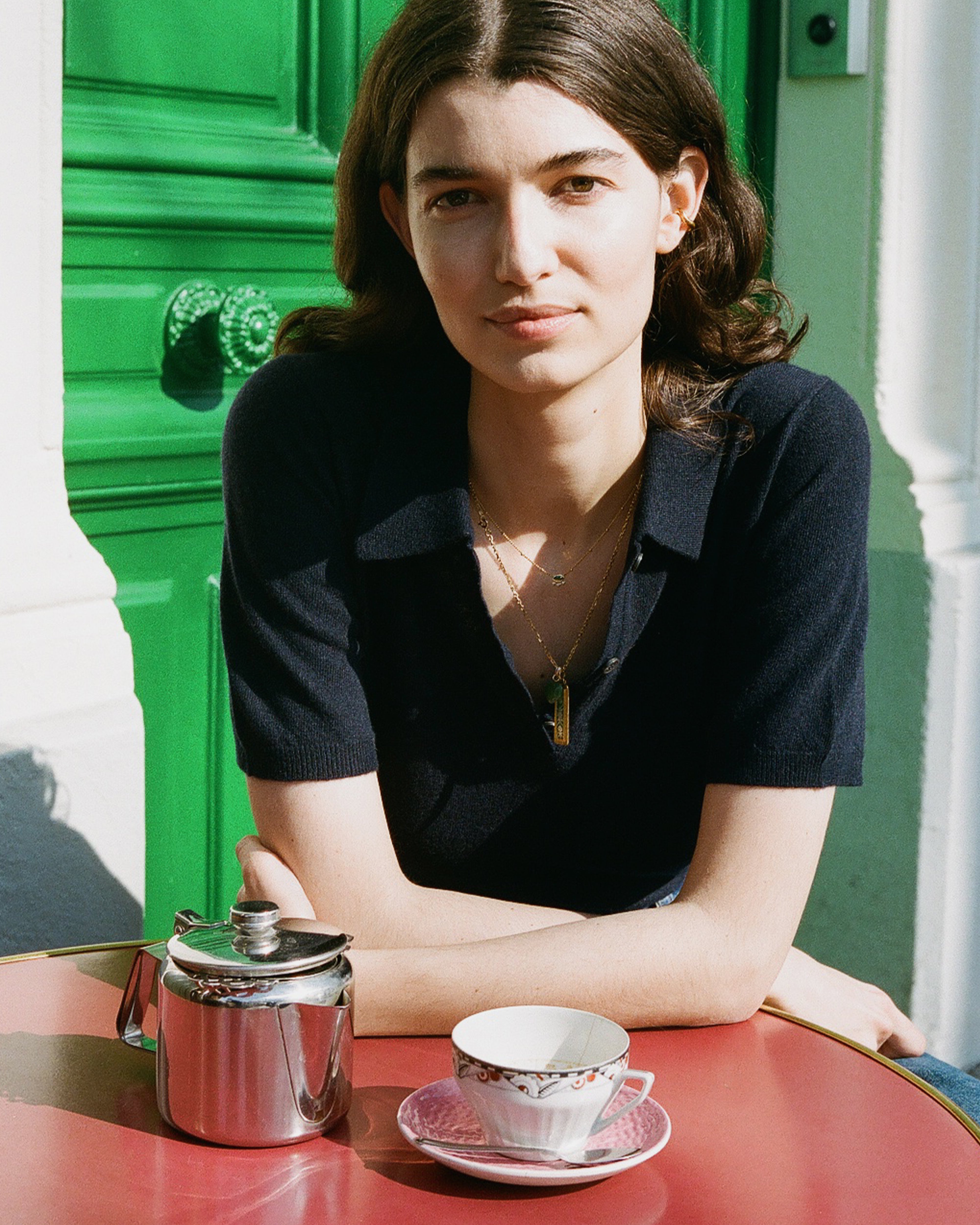Petit Polo cachemire léger Marine femme