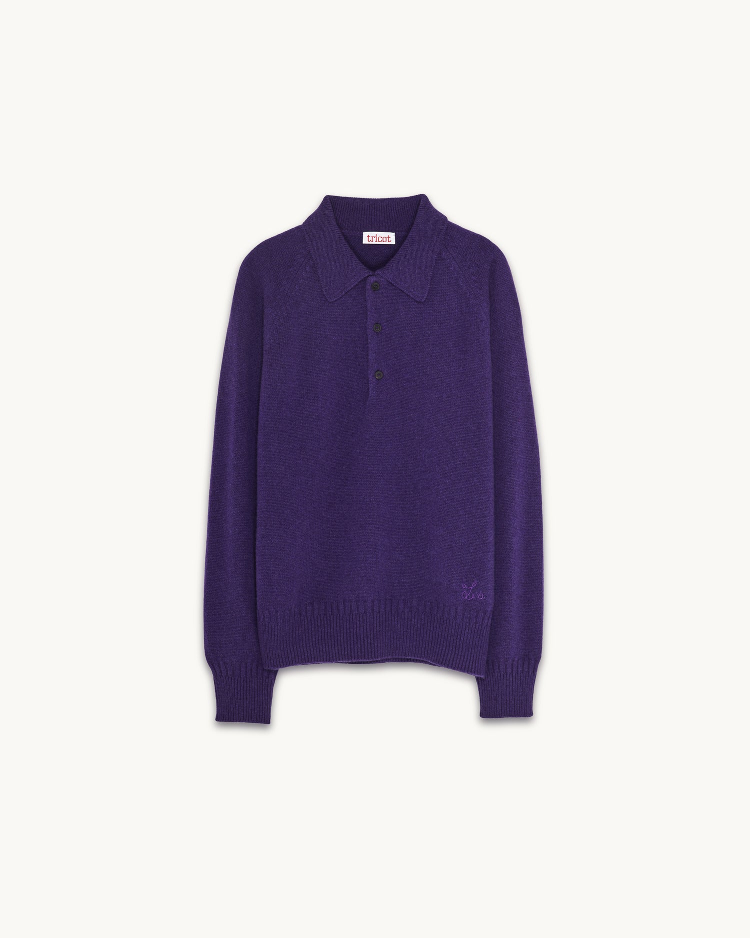Men's Leo Purple Cashmere Polo Shirt