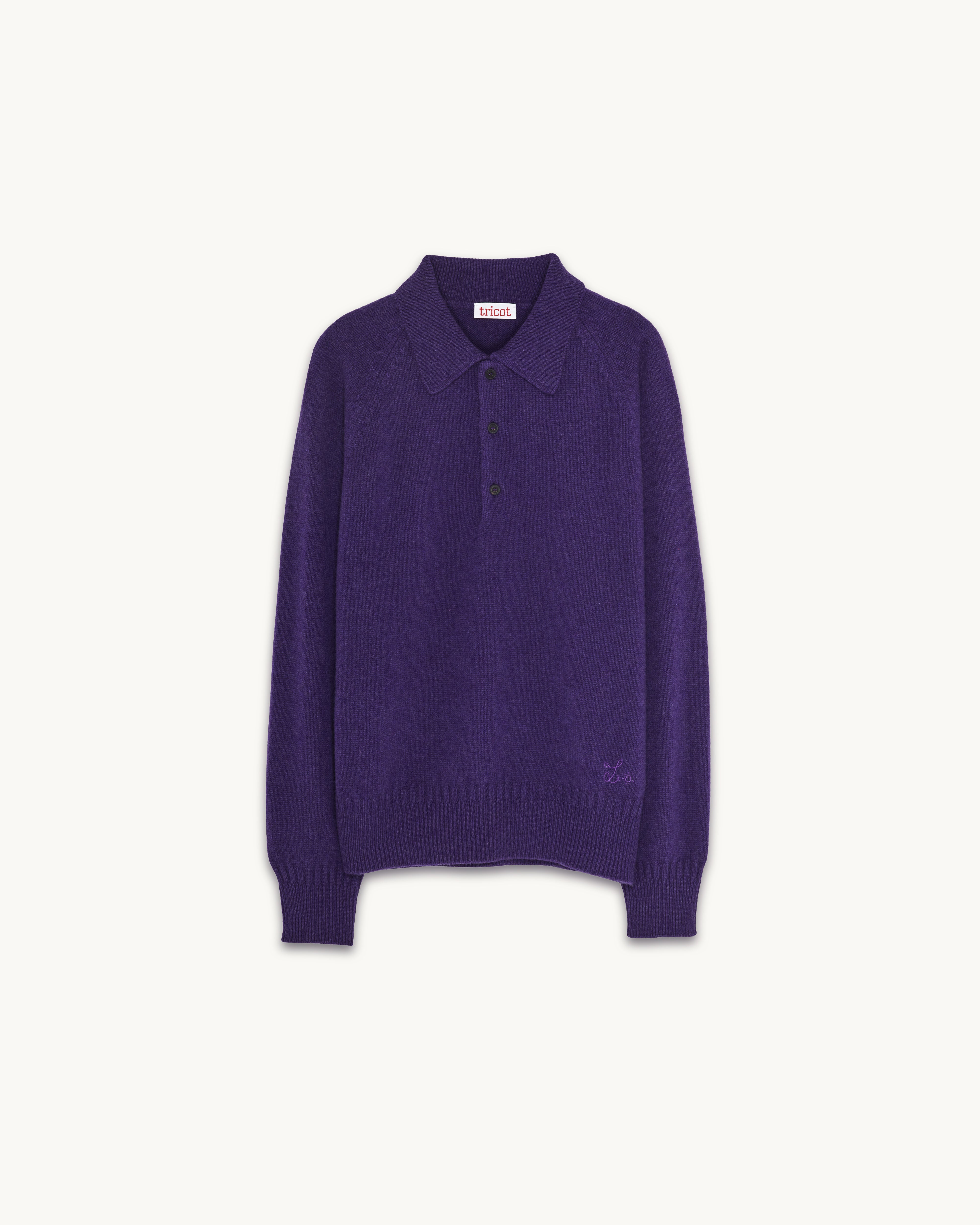 Women's Leo Purple Cashmere Polo Shirt