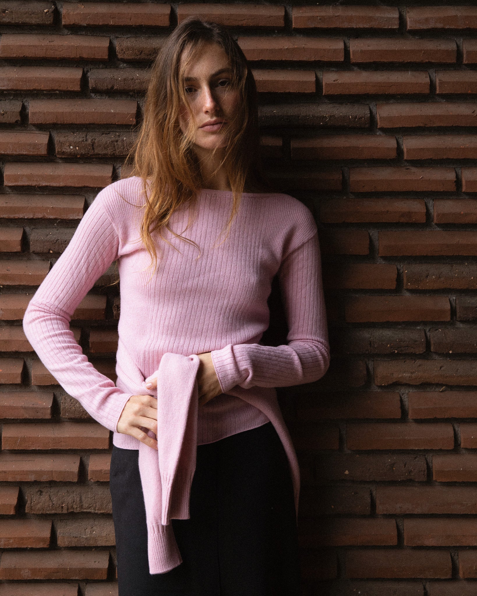 Col Bateau Rose Femme