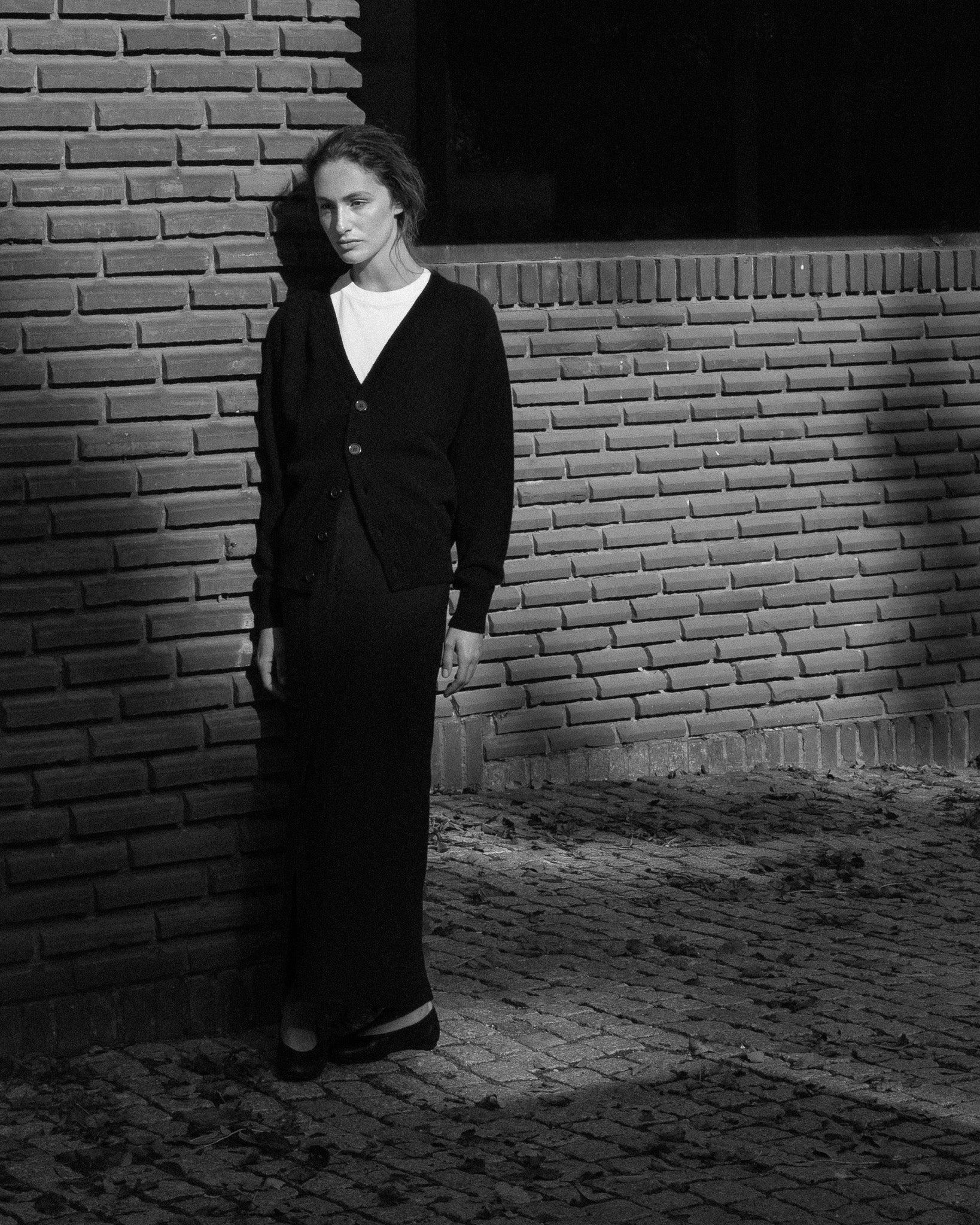 Black Women's Cashmere Cardigan