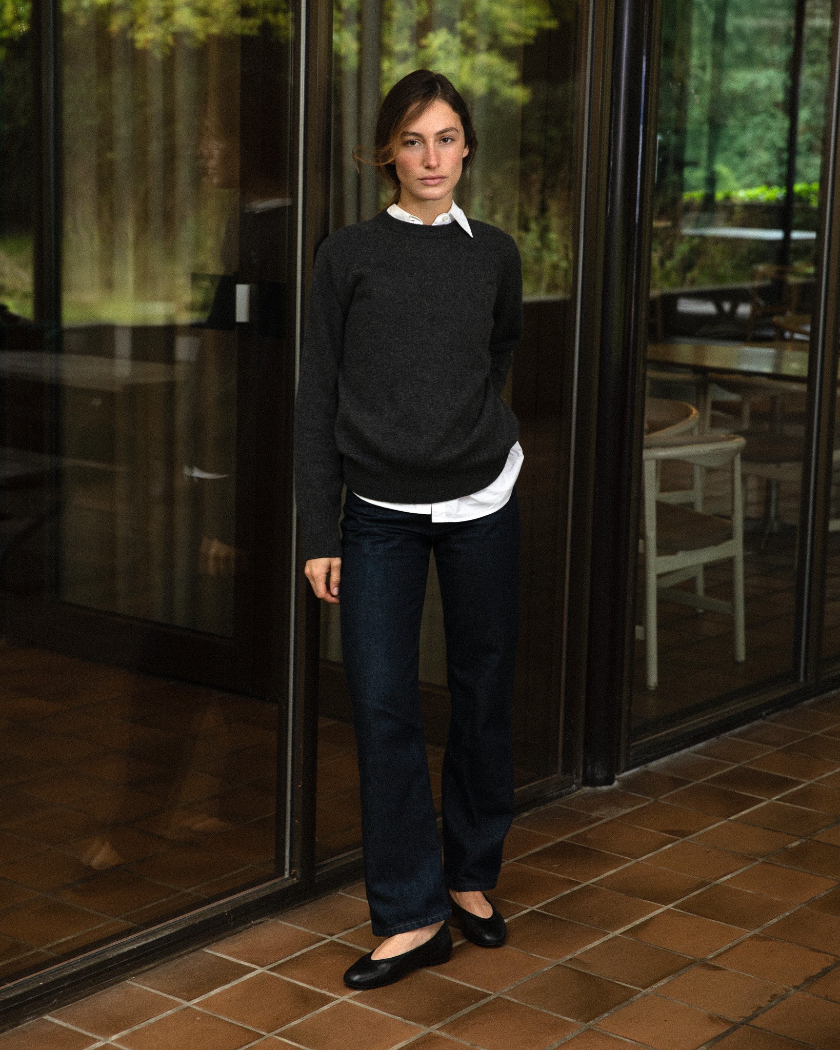 Women's Dark gray Crewneck cashmere sweater Tricot