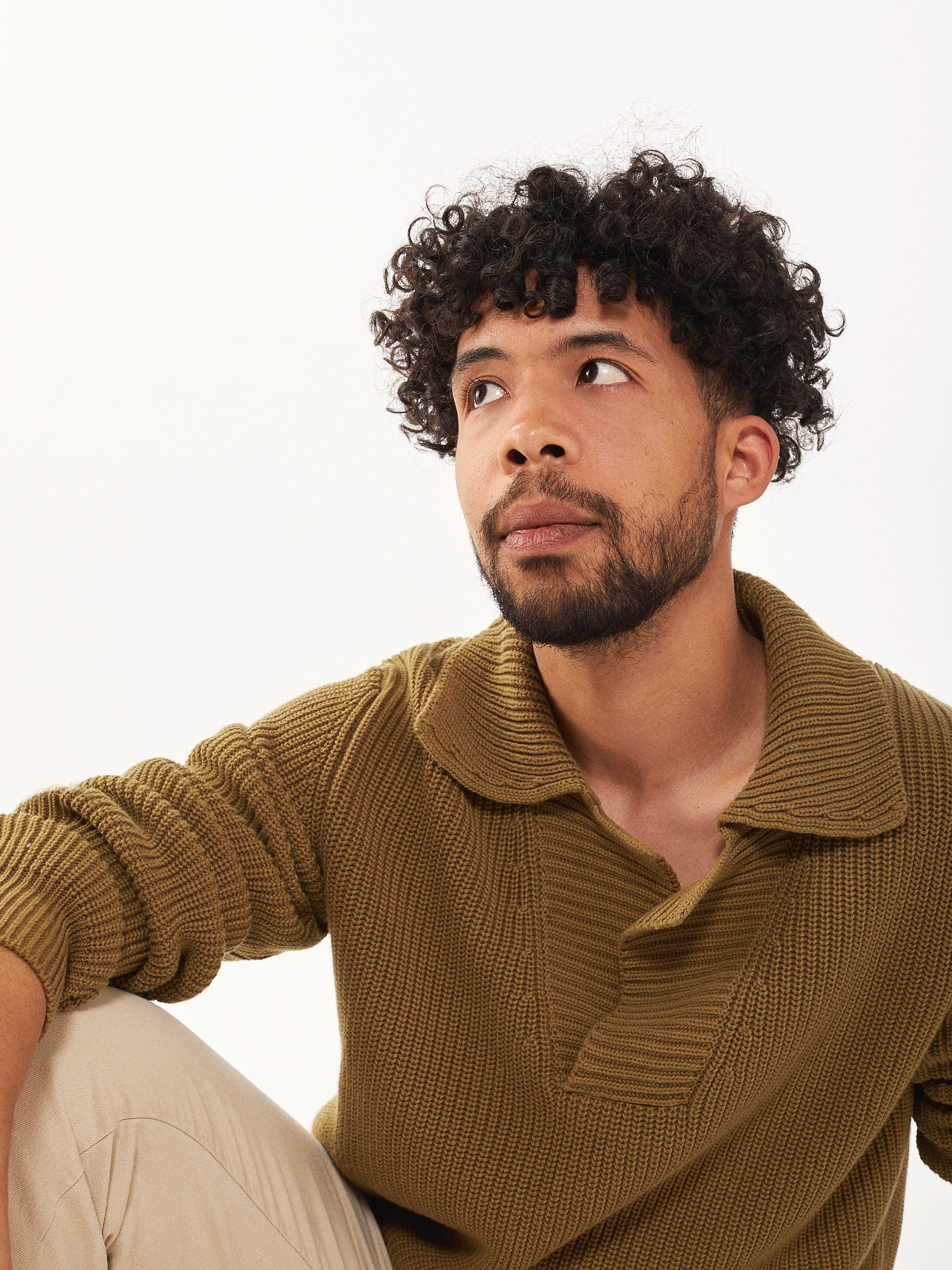 Polo en coton bio Tabac Homme - Tricot
