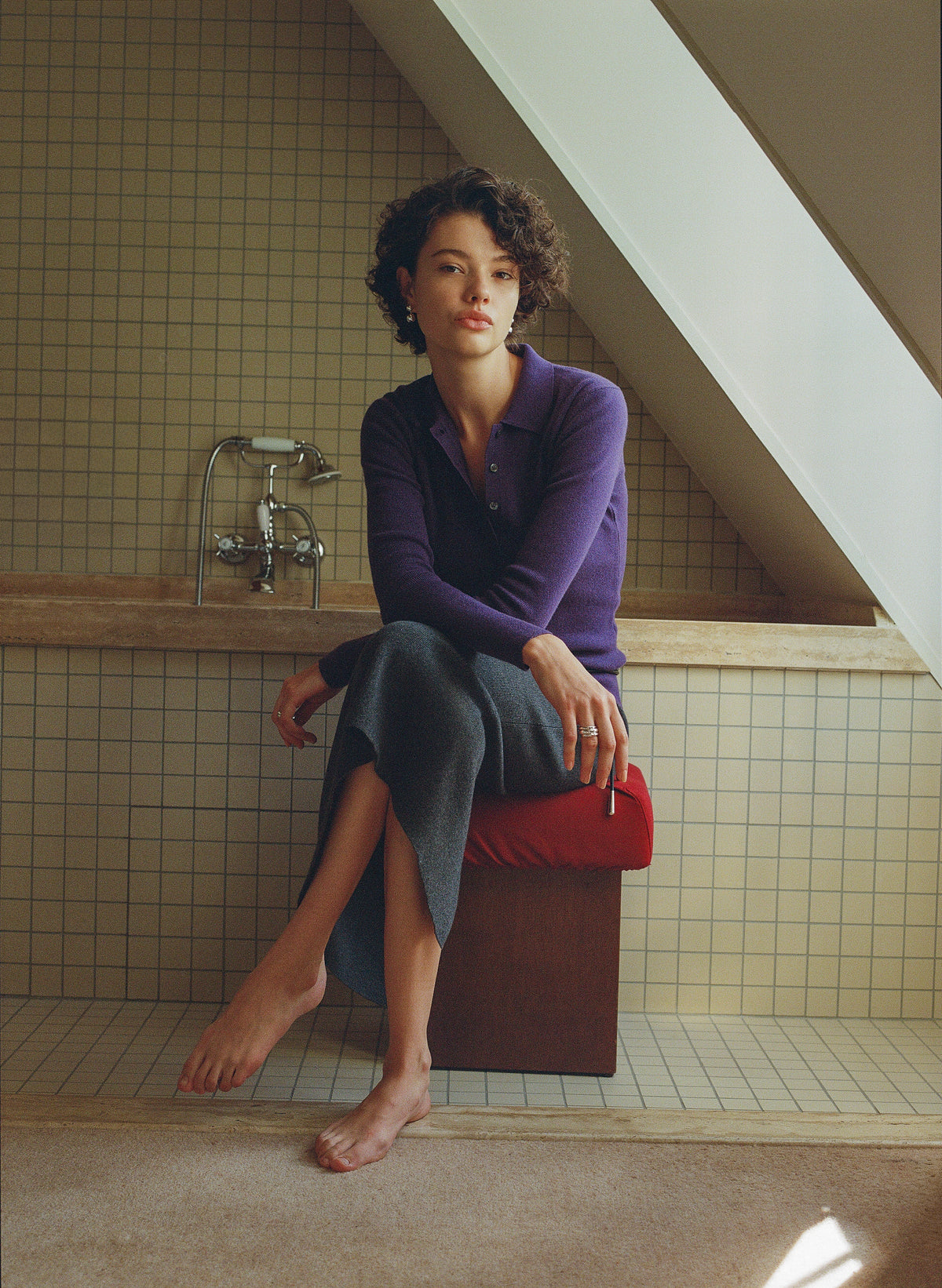 Women's Polo Tricot x Lié Studio Purple