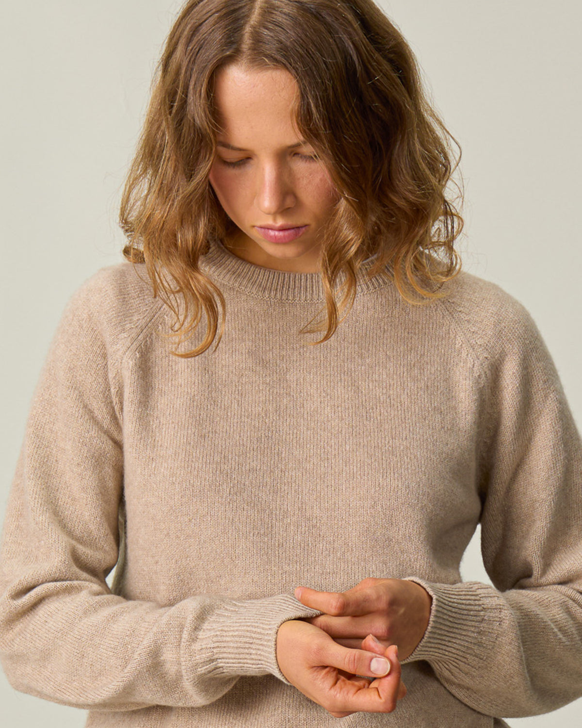 Women's Sand crewneck cashmere