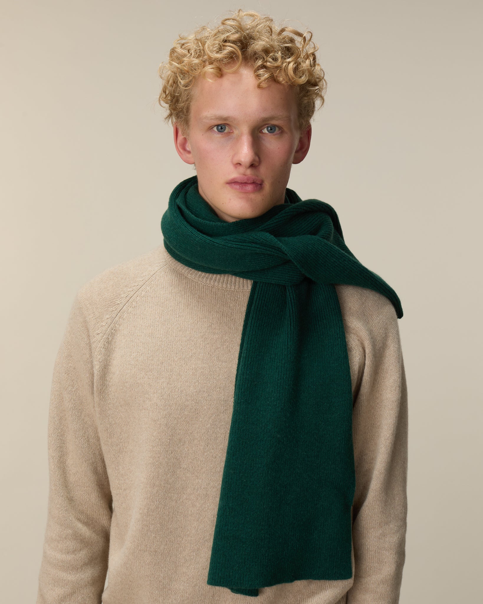 Green Tricot x Sabah Men's Cashmere Scarf