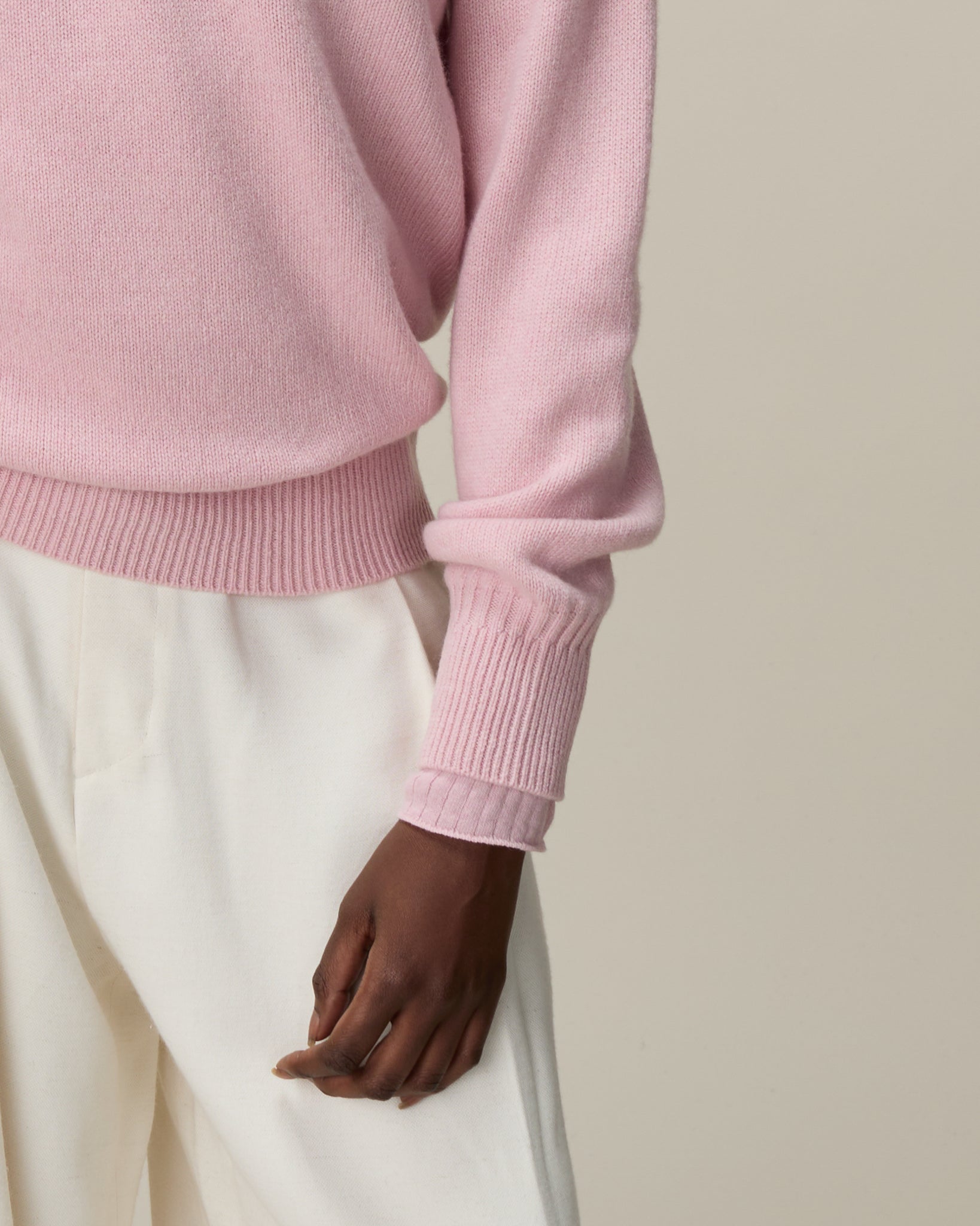 Men's Indian Pink cashmere polo