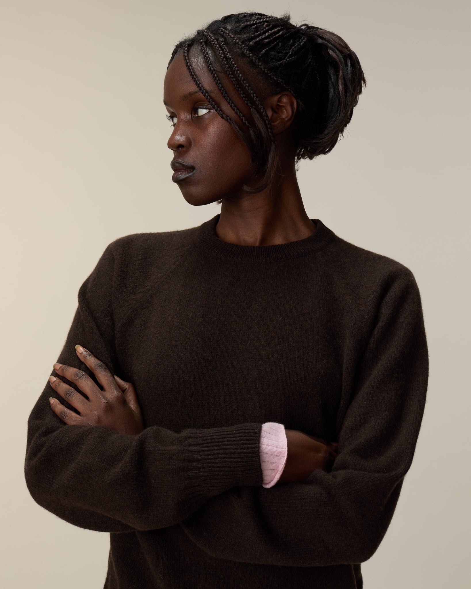 Women's Brown Cashmere crewneck