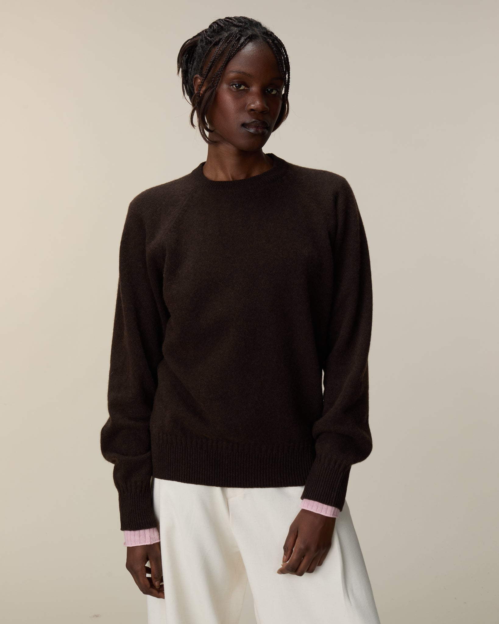 Women's Brown Cashmere crewneck