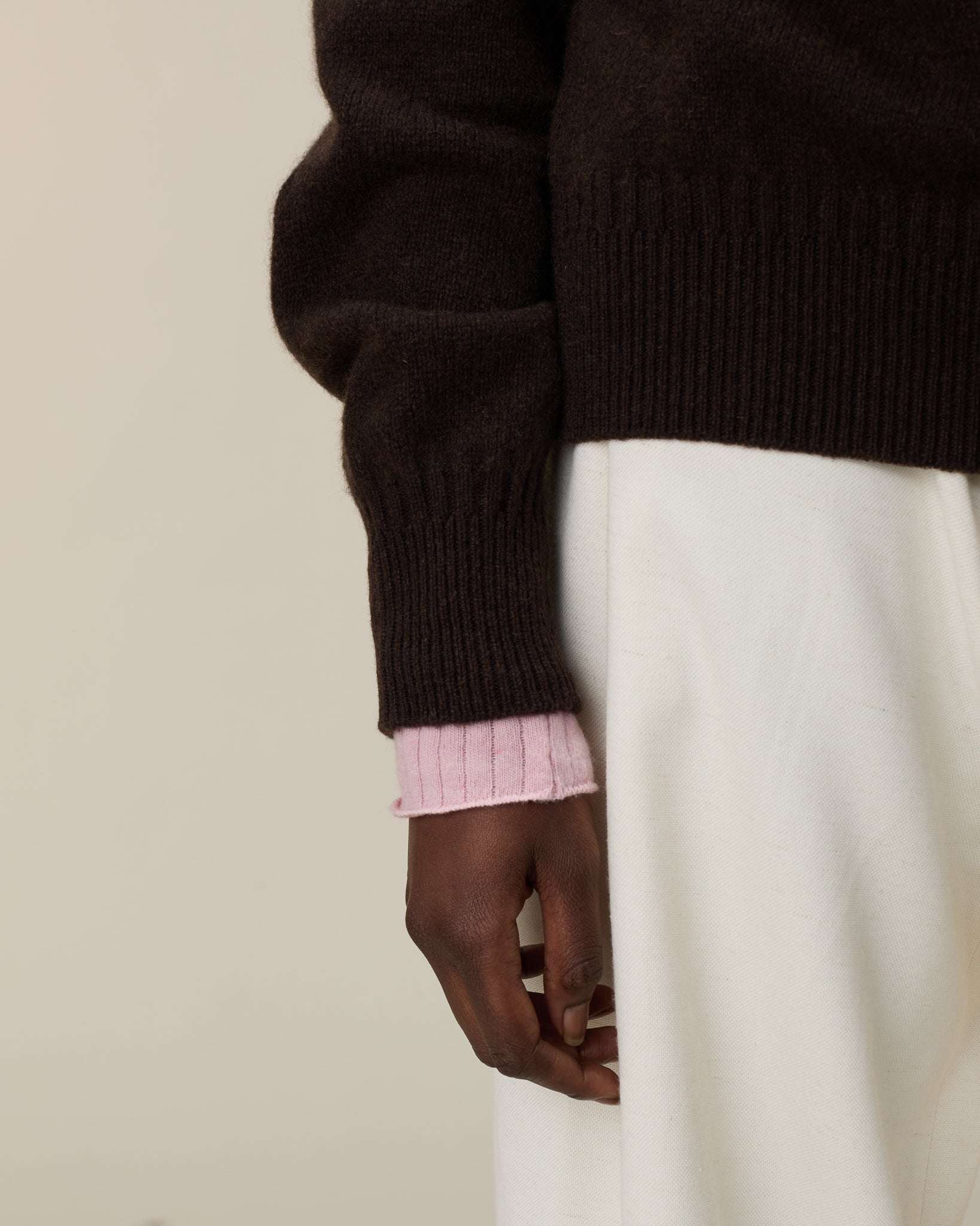 Women's Brown Cashmere crewneck