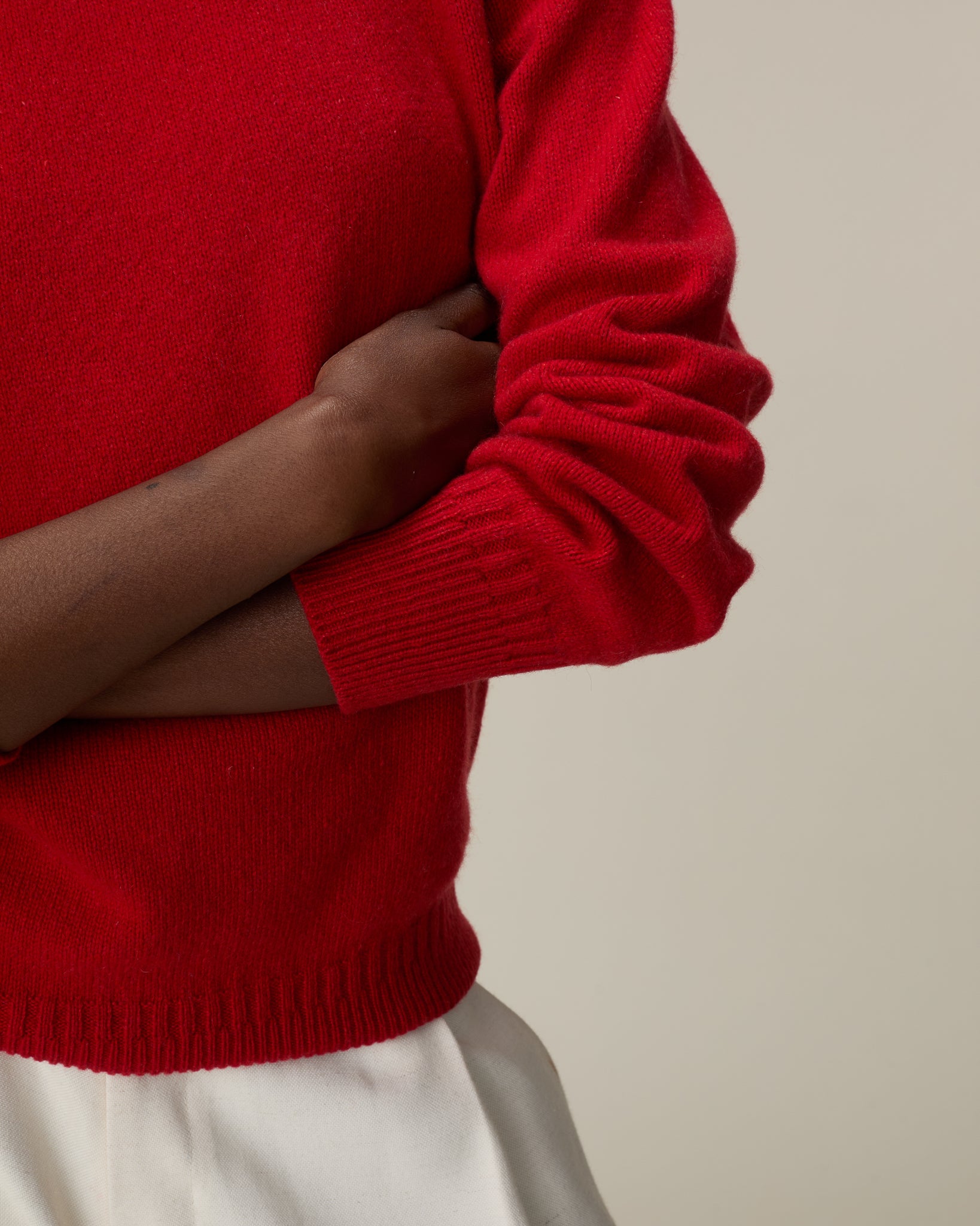 Women's Red Crewneck cashmere 