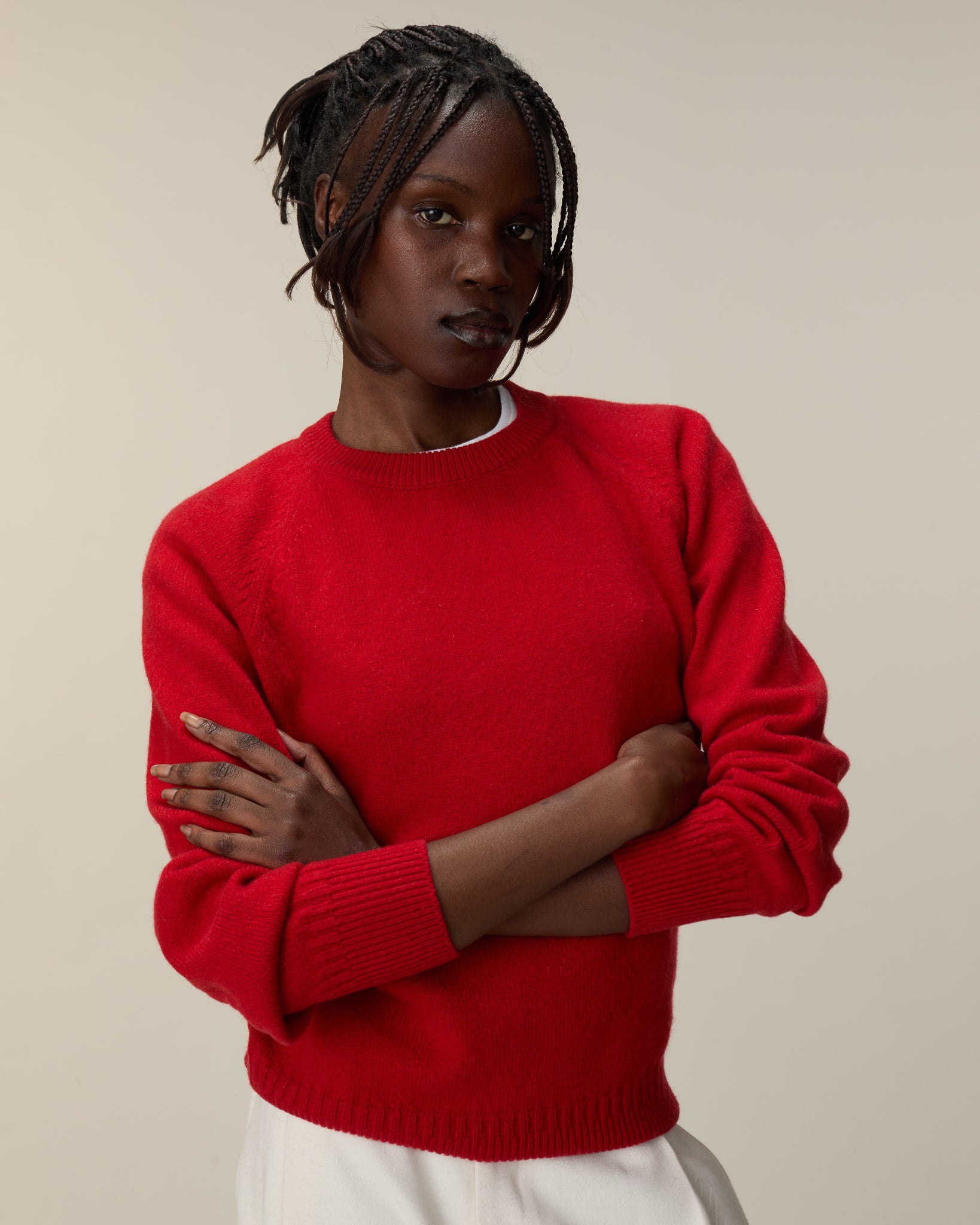 Women's Red Crewneck cashmere 