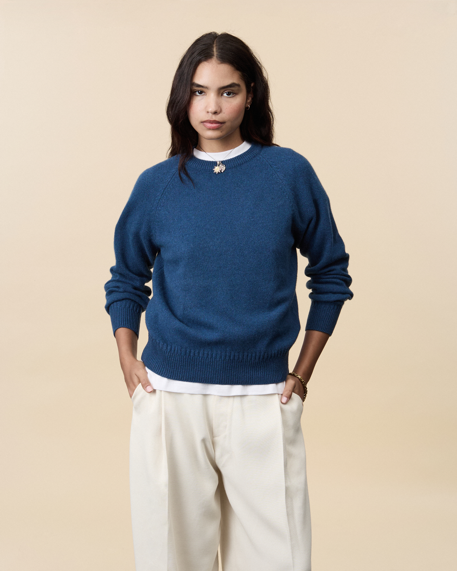 Women's Ocean Cashmere Crew Neck