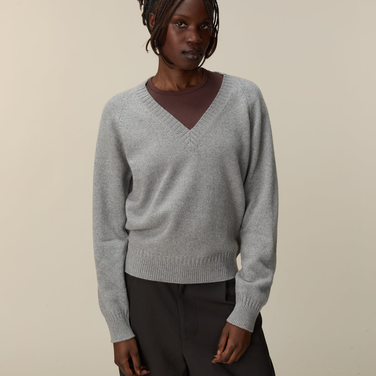 Tunic Pull Vince En Cachemire Gris - Taille L - Épaules Froides - Neuf Sans étiquette