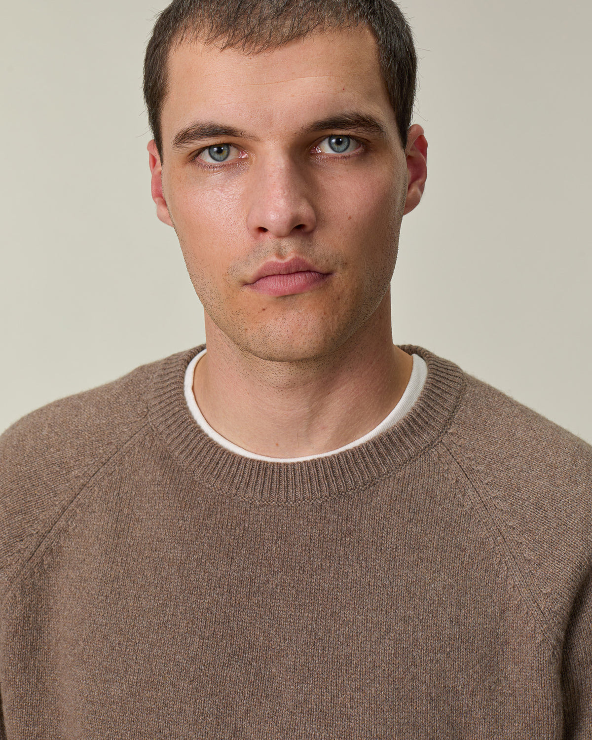 Col rond en cachemire Havana homme