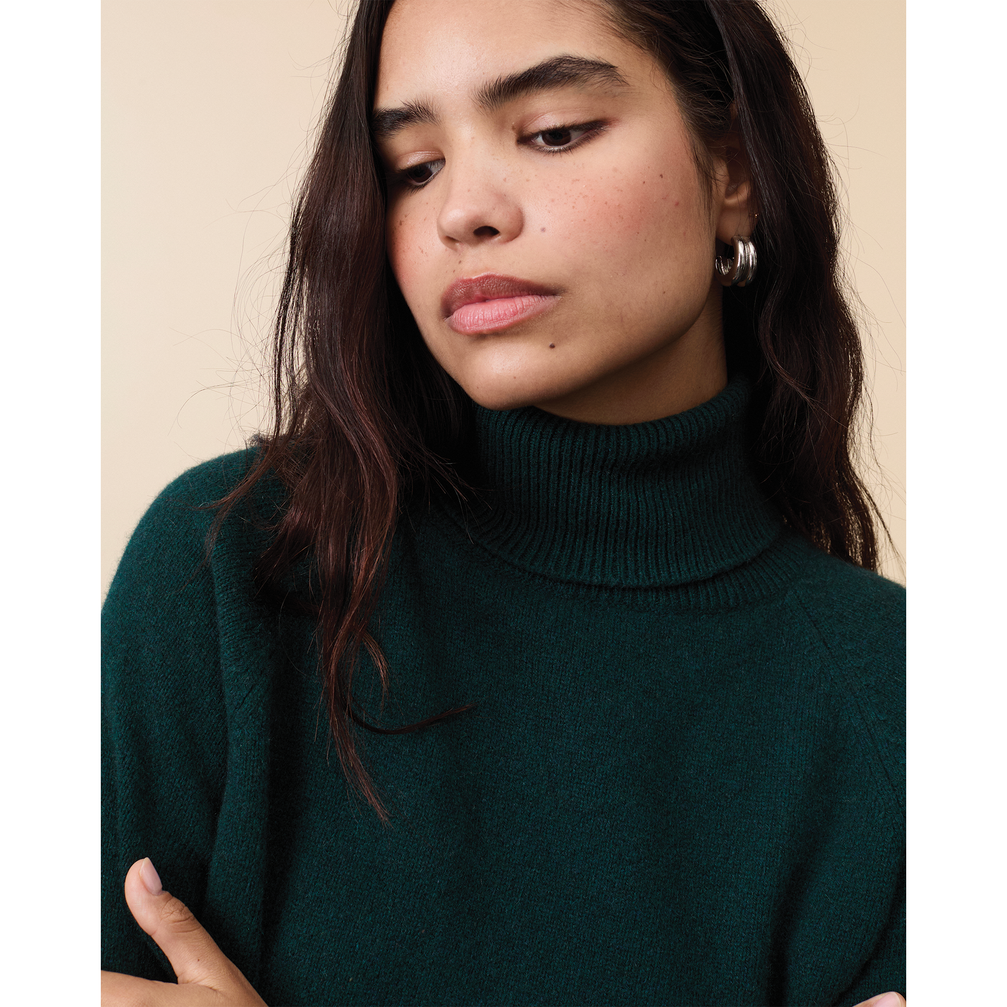 Women's Green Cashmere turtleneck